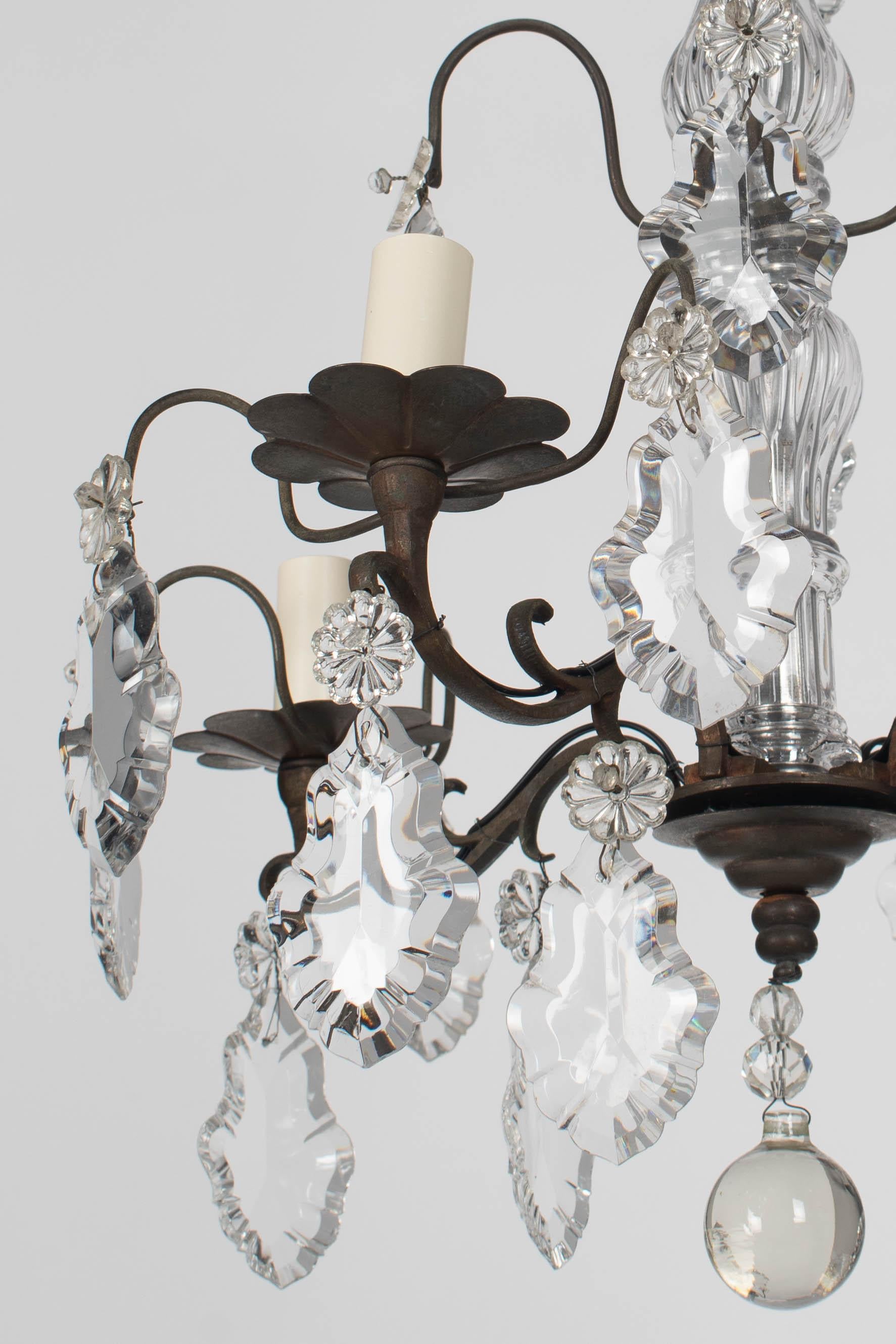 Französischer Kristall-Kronleuchter im Louis-XV-Stil im Angebot 8