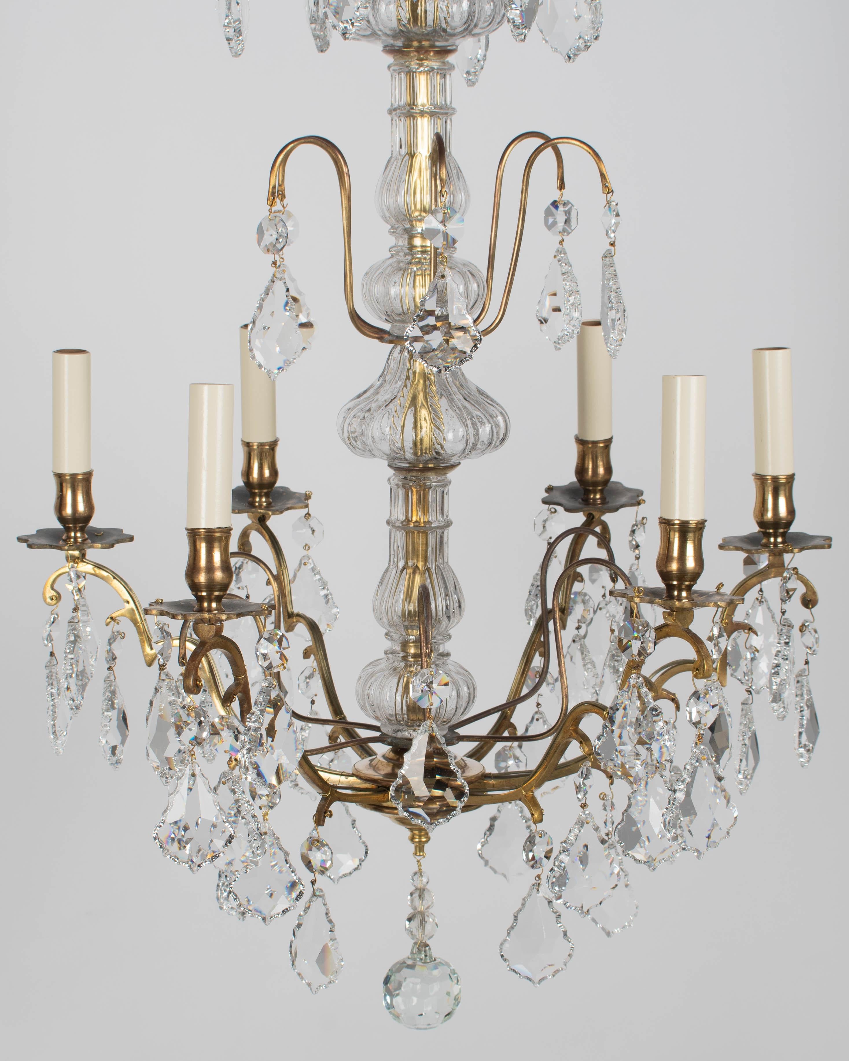 French Louis XV Style Crystal Chandelier For Sale 11