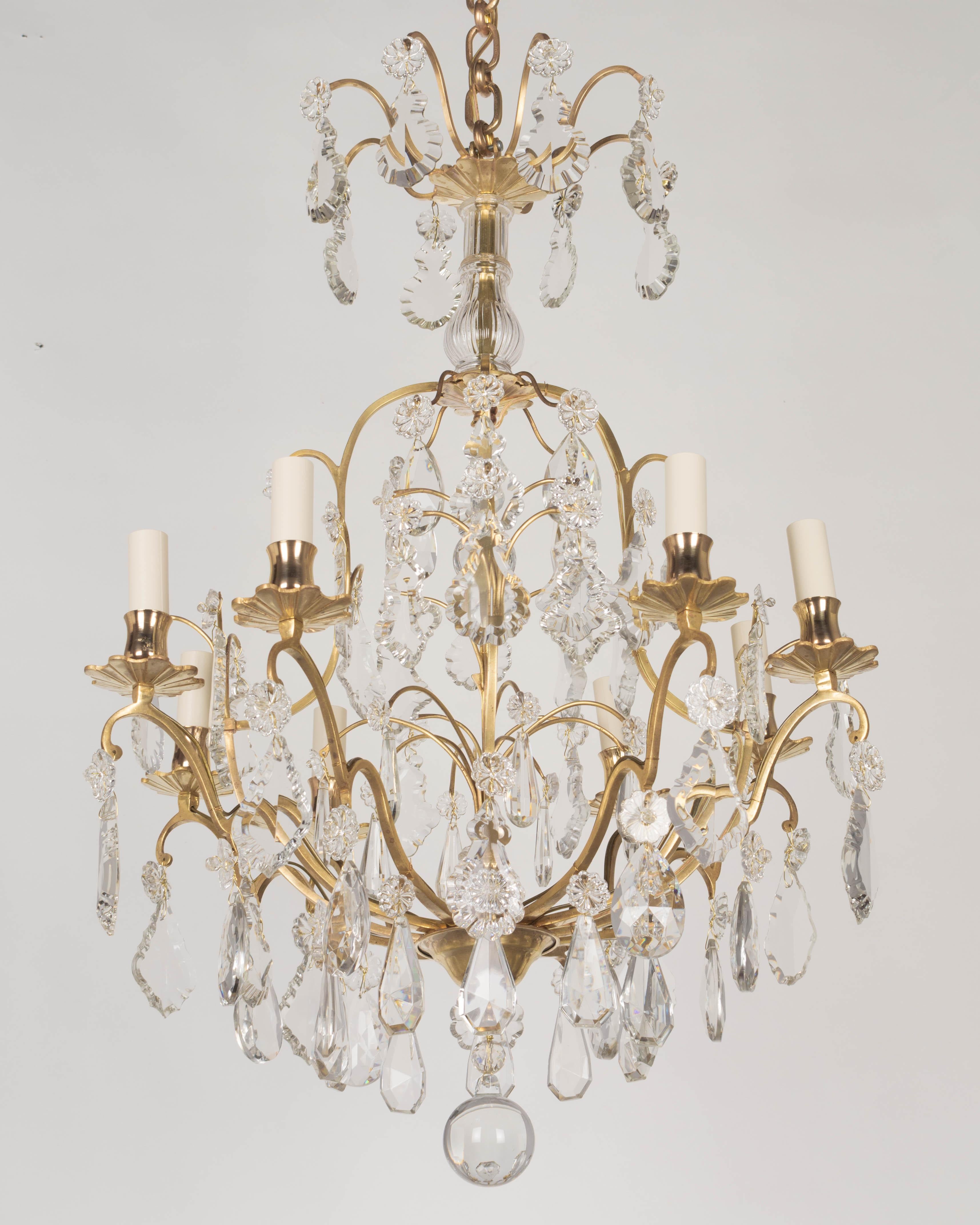20th Century French Louis XV Style Crystal Chandelier