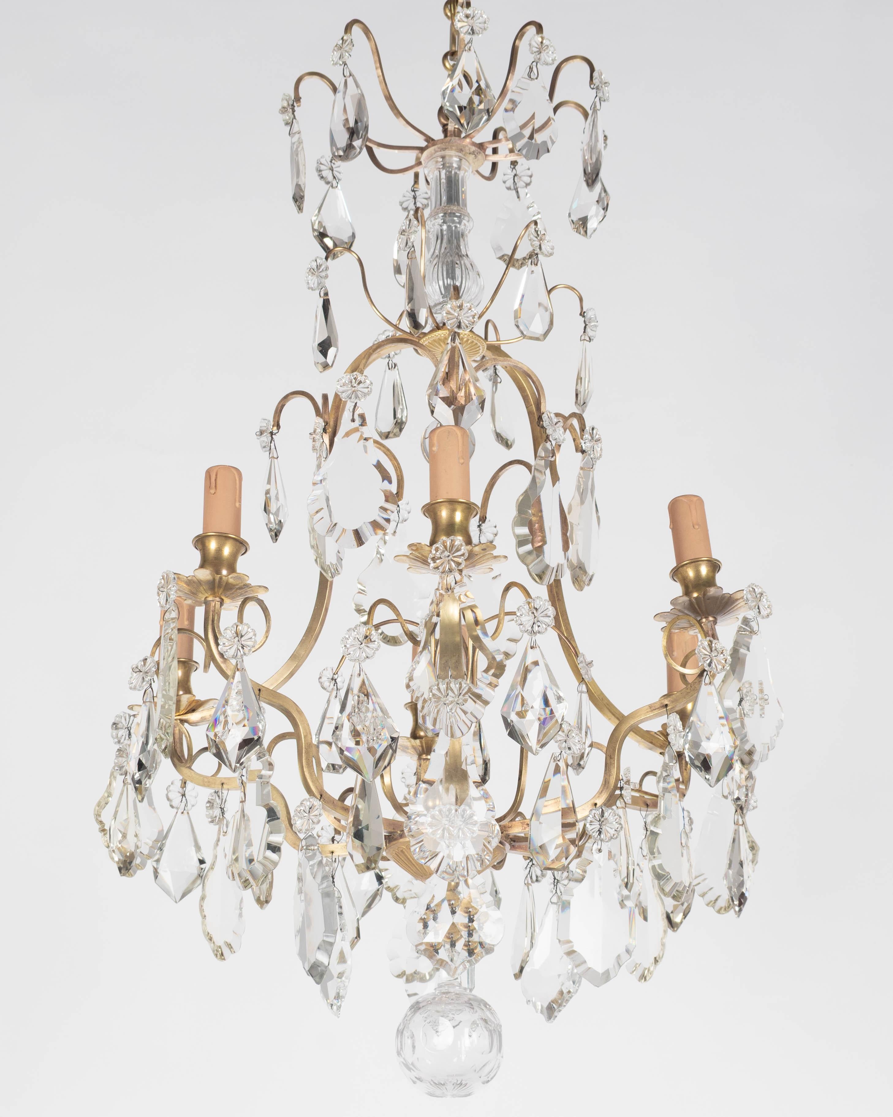 20th Century French Louis XV Style Crystal Chandelier For Sale