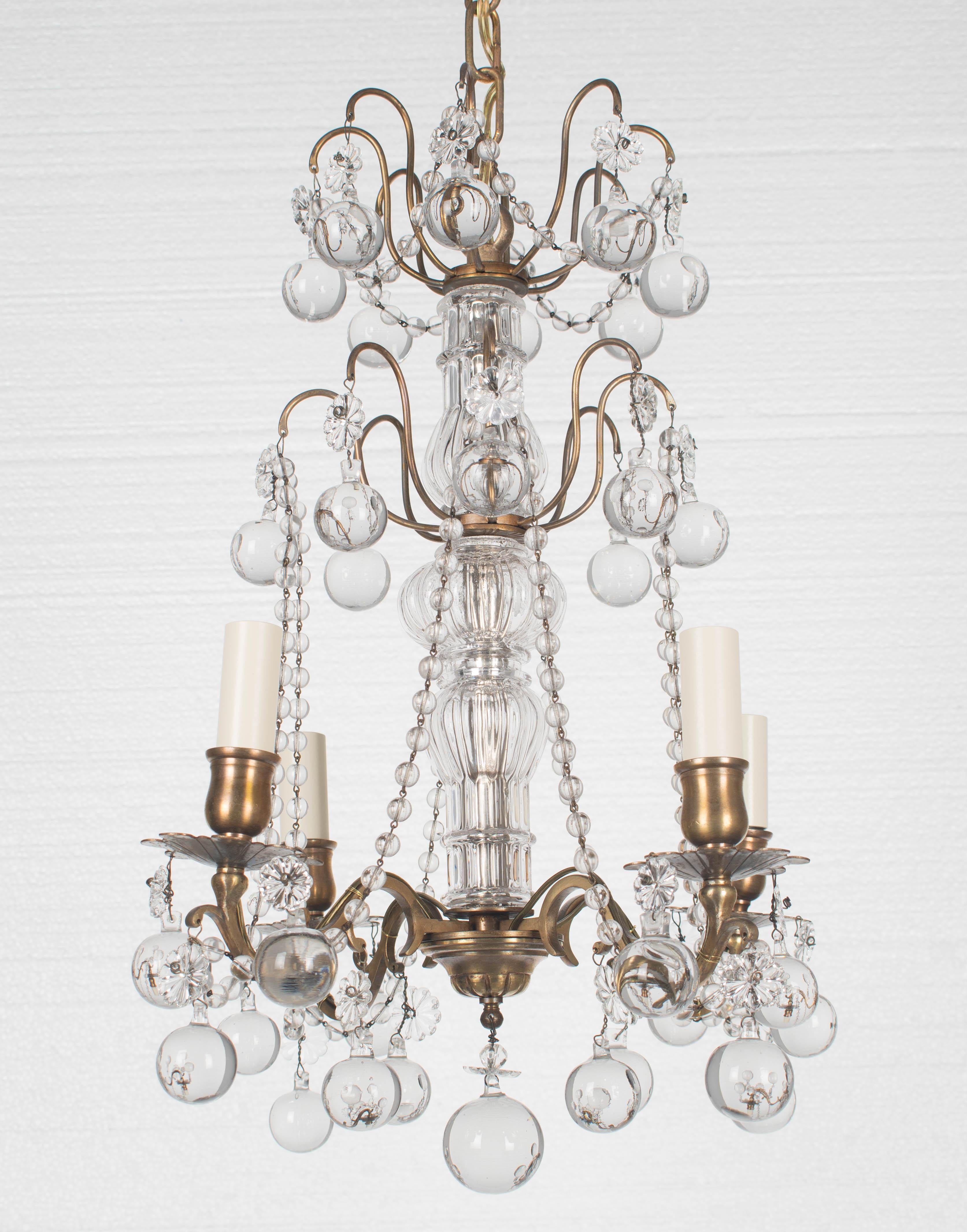 XX secolo Lampadario di cristallo francese in stile Luigi XV in vendita