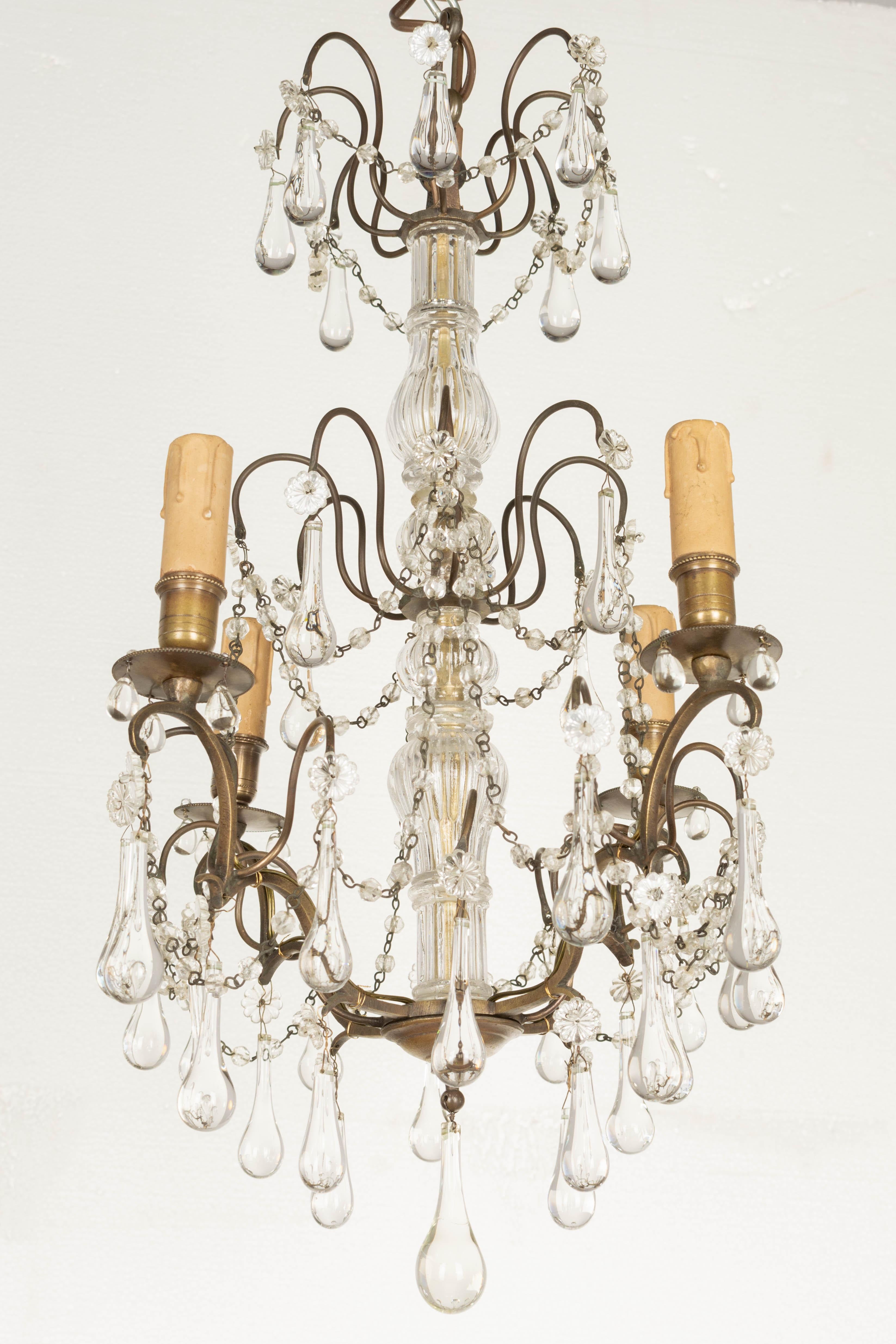 French Louis XV Style Crystal Chandelier For Sale 2
