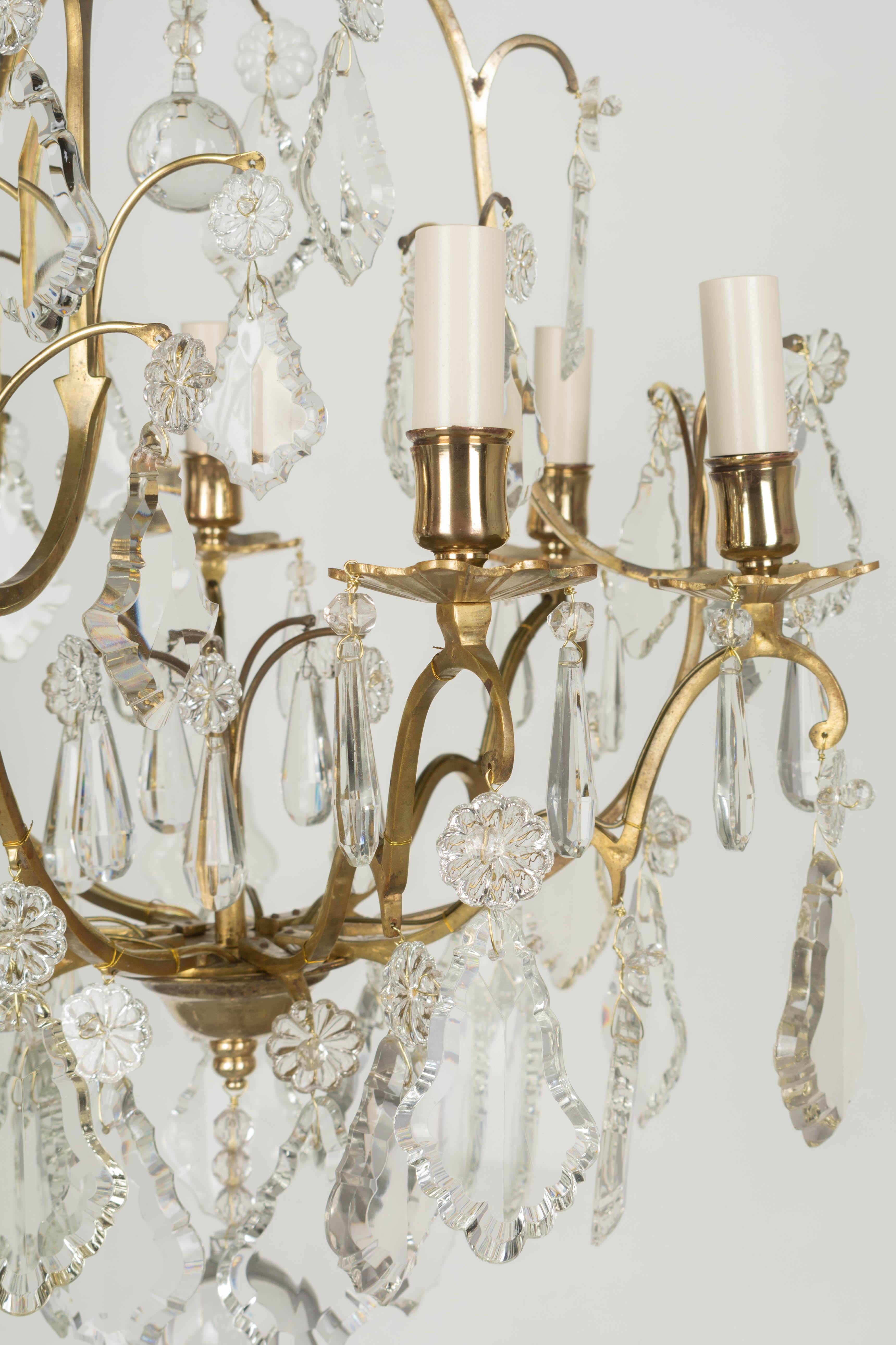 French Louis XV Style Crystal Chandelier For Sale 2