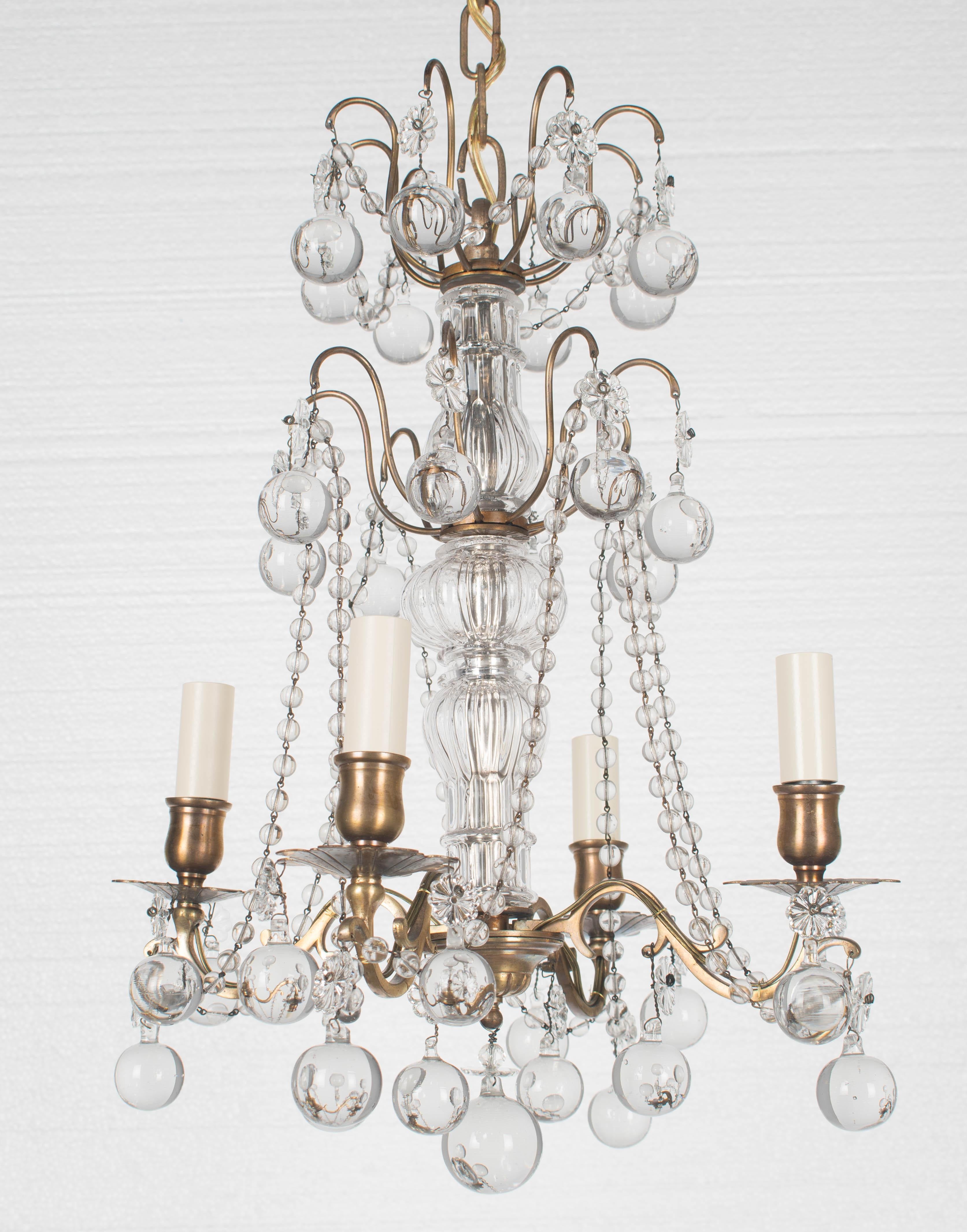 Vetro Lampadario di cristallo francese in stile Luigi XV in vendita