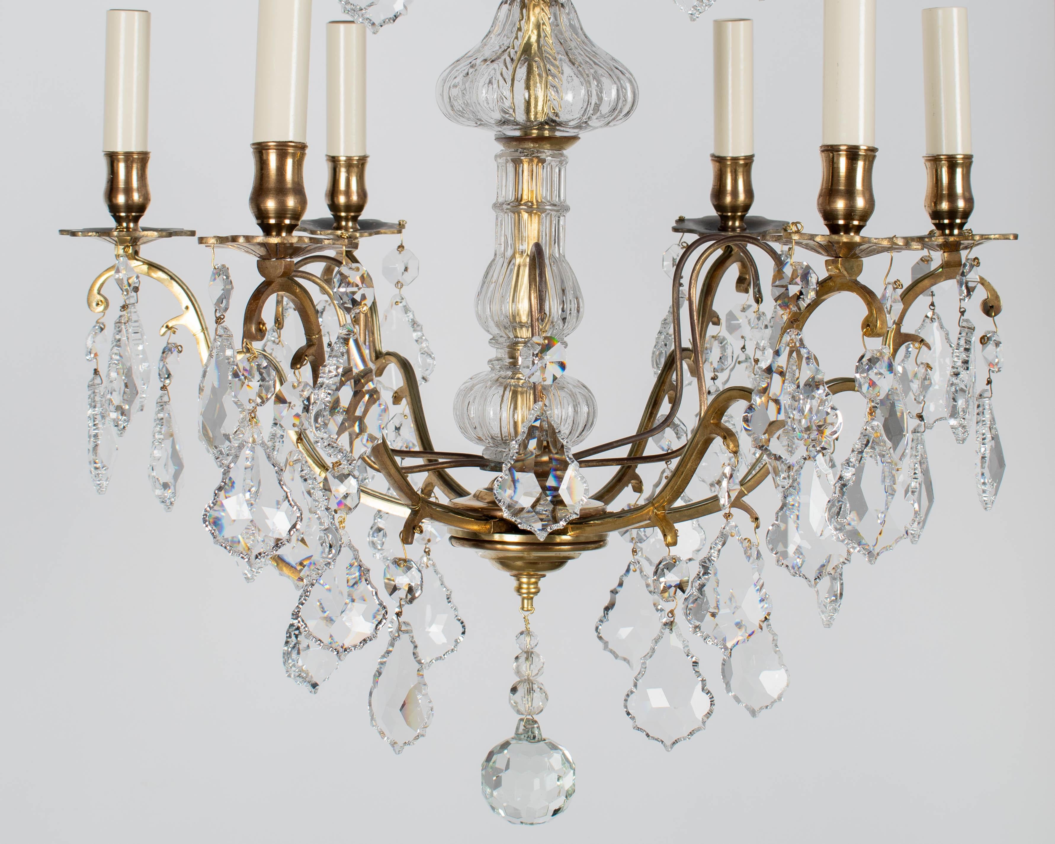 French Louis XV Style Crystal Chandelier For Sale 2