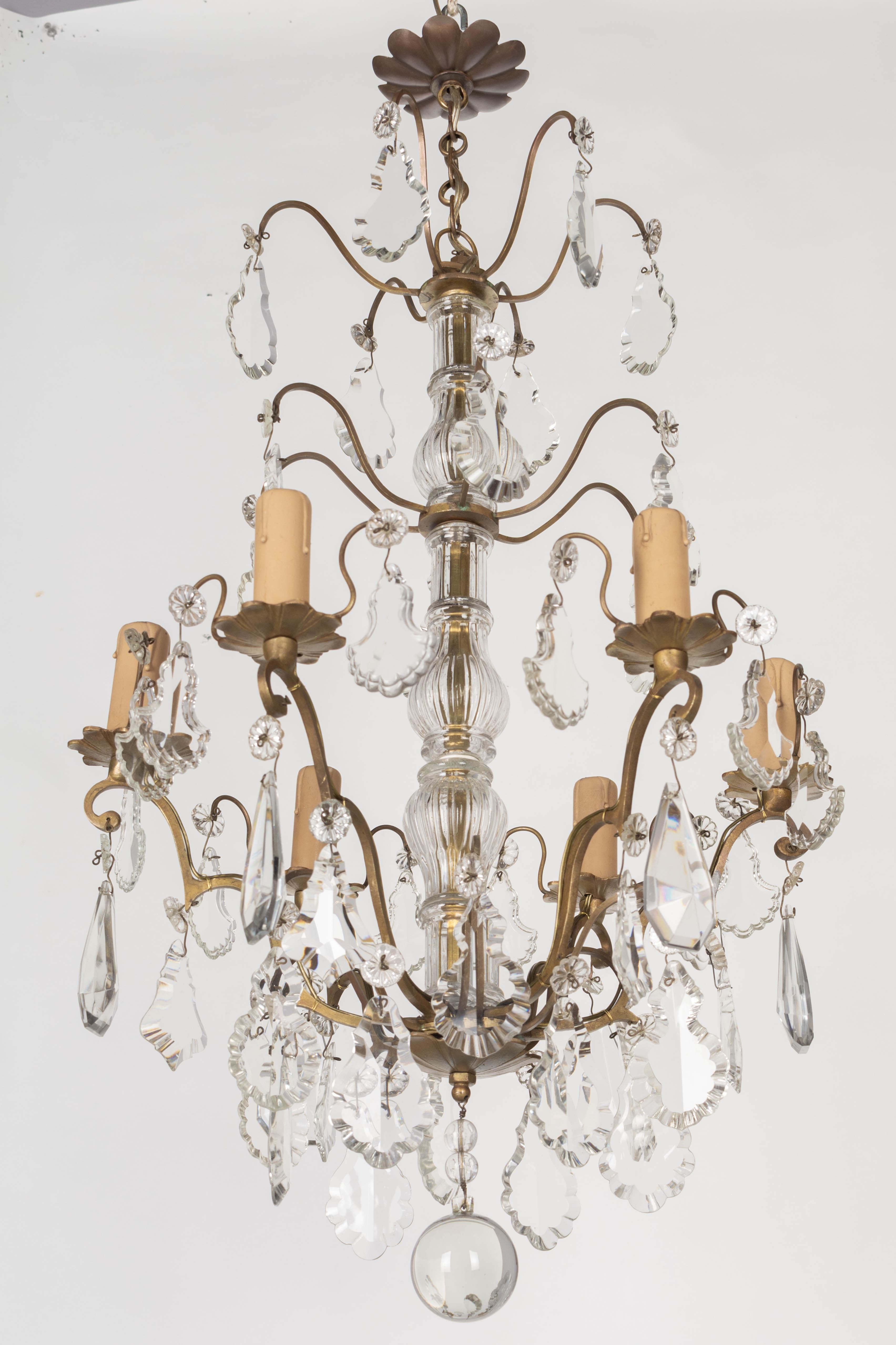 French Louis XV Style Crystal Chandelier For Sale 3