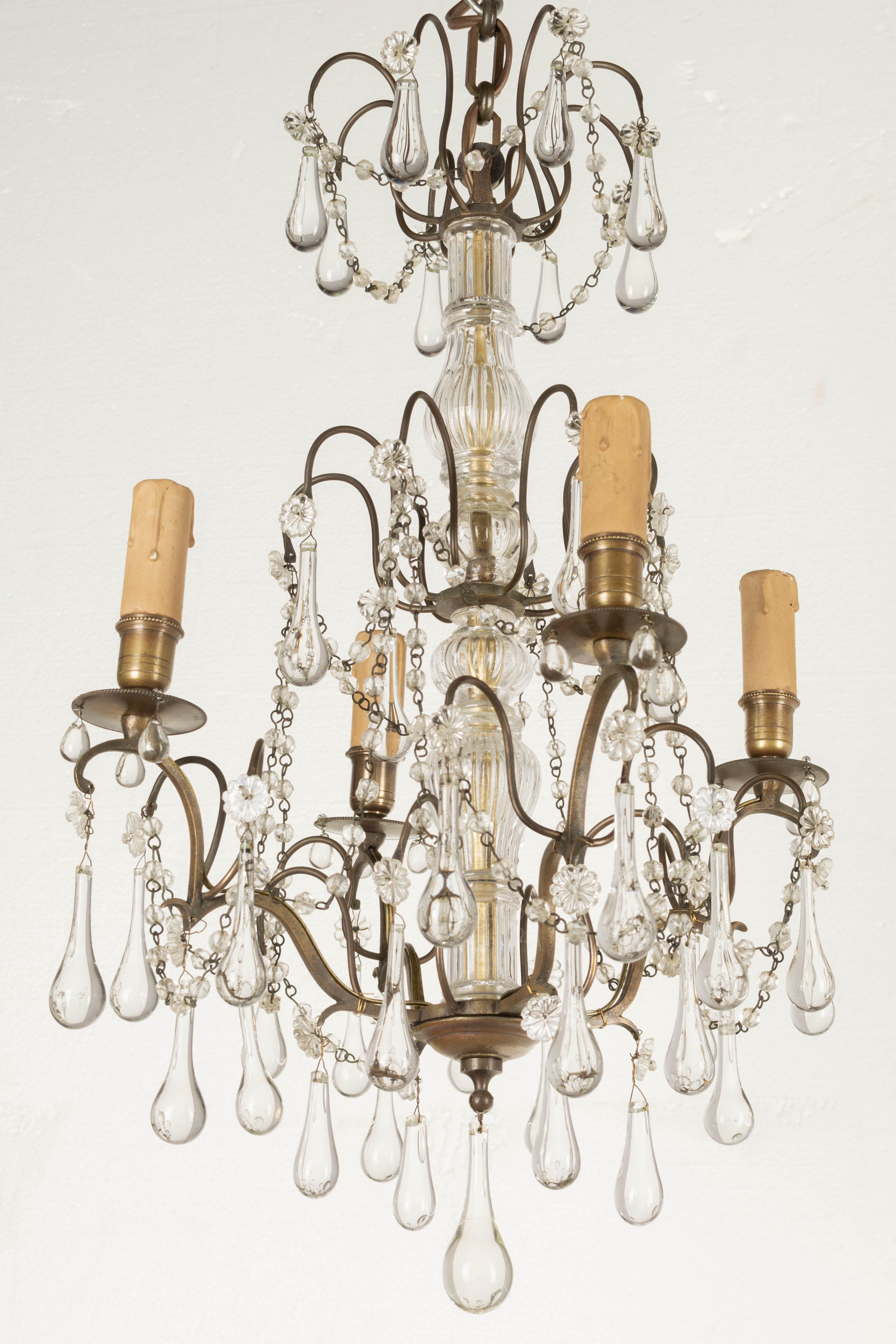 French Louis XV Style Crystal Chandelier For Sale 3