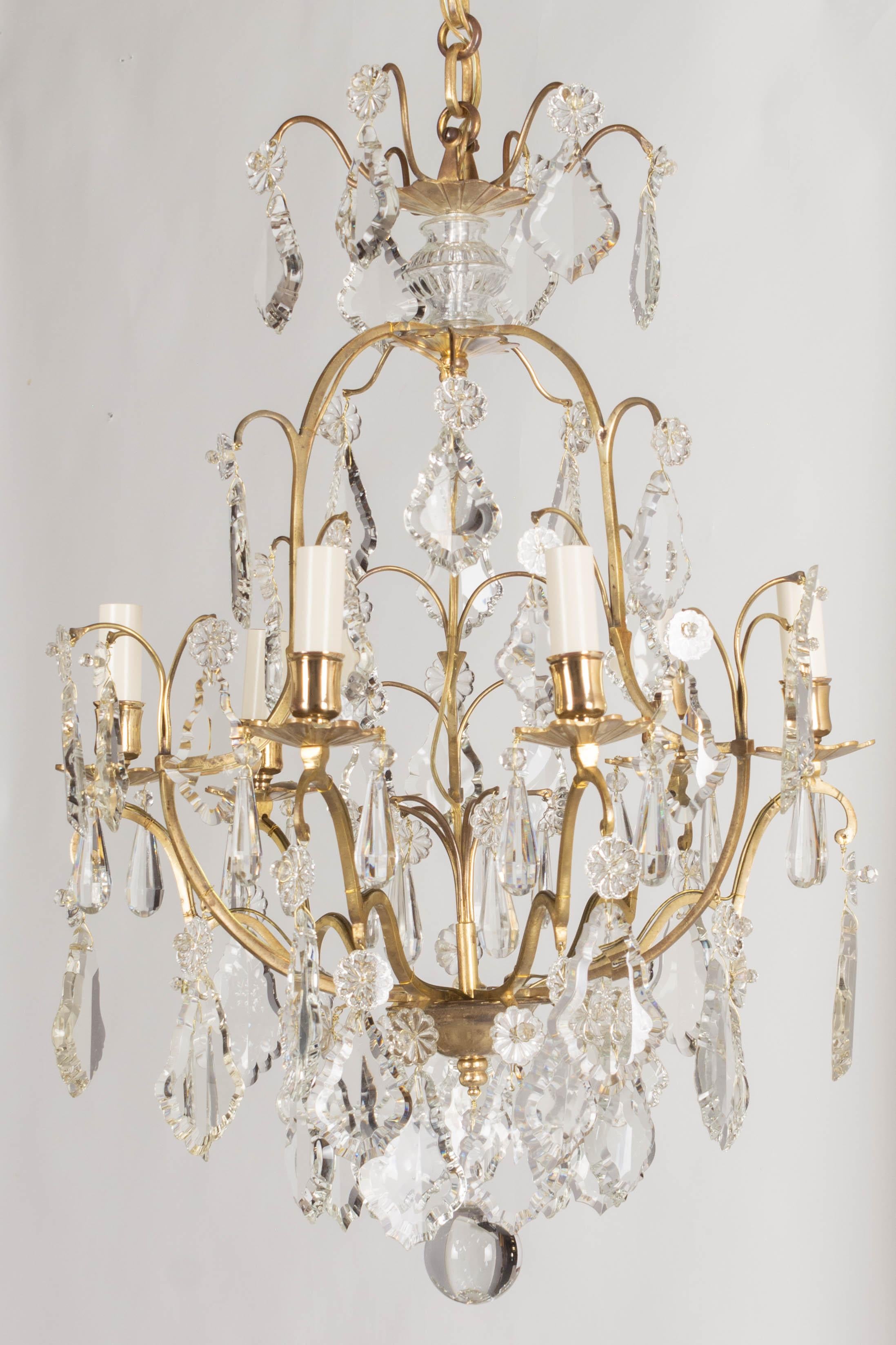 French Louis XV Style Crystal Chandelier For Sale 3