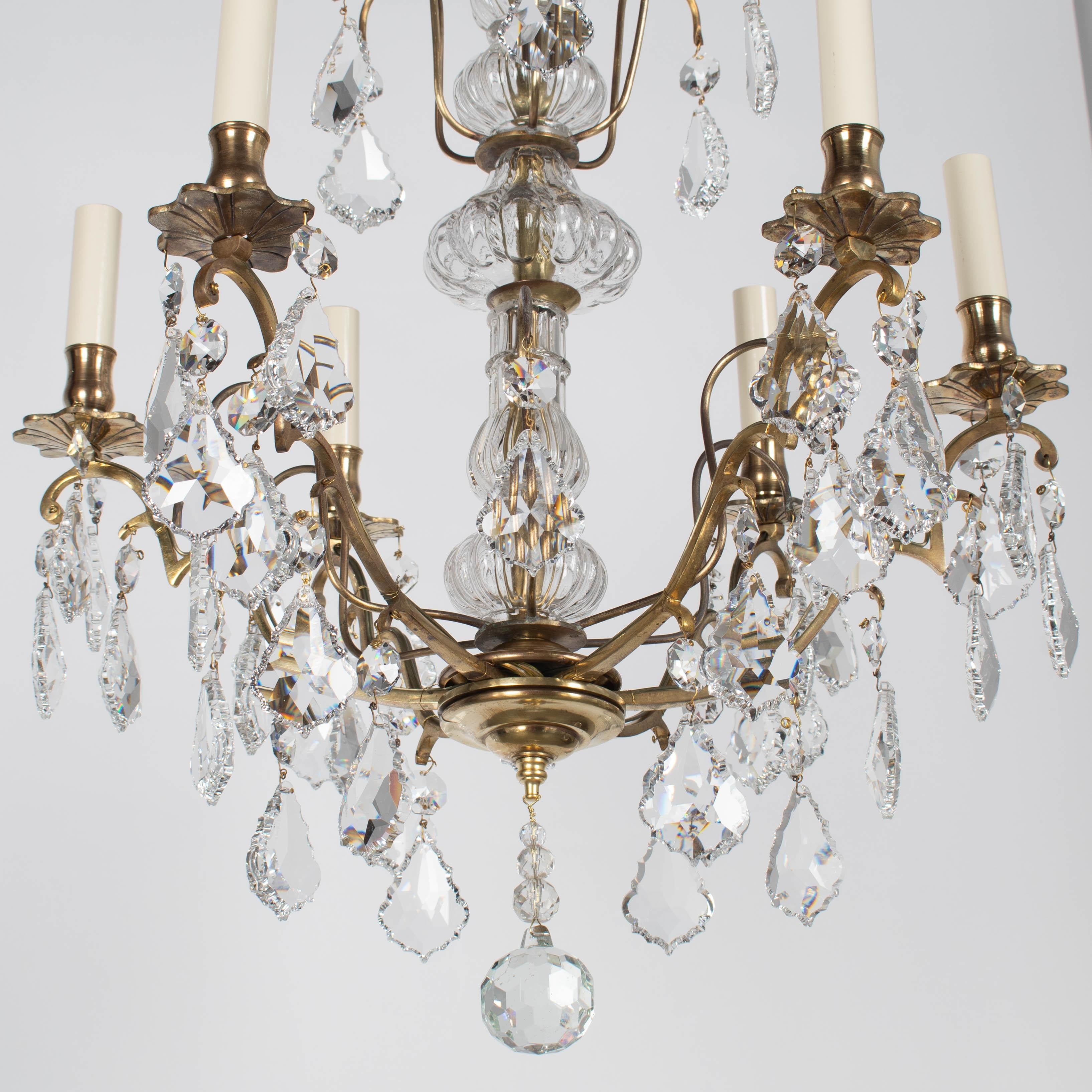 French Louis XV Style Crystal Chandelier For Sale 3
