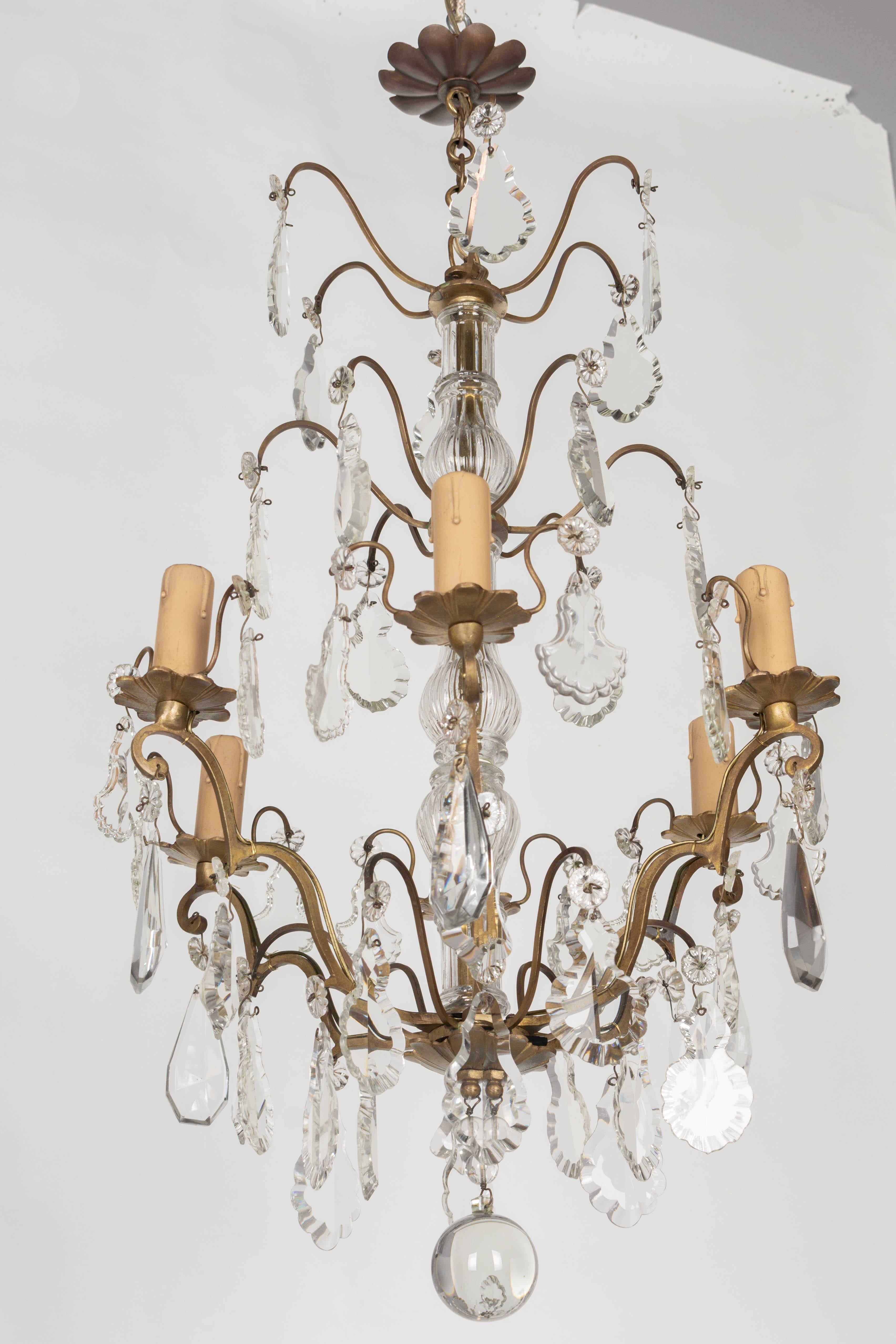 French Louis XV Style Crystal Chandelier For Sale 4
