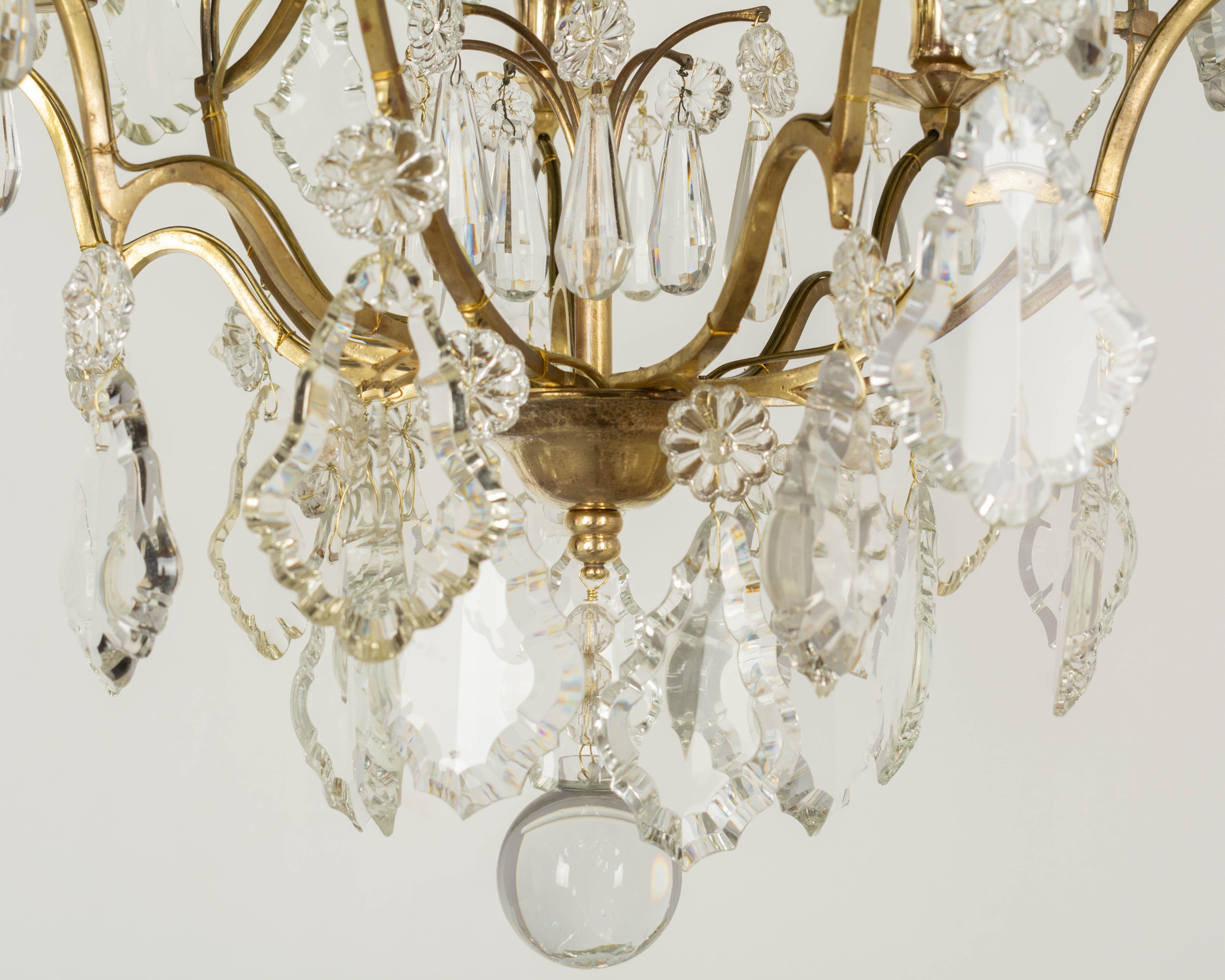 French Louis XV Style Crystal Chandelier For Sale 4