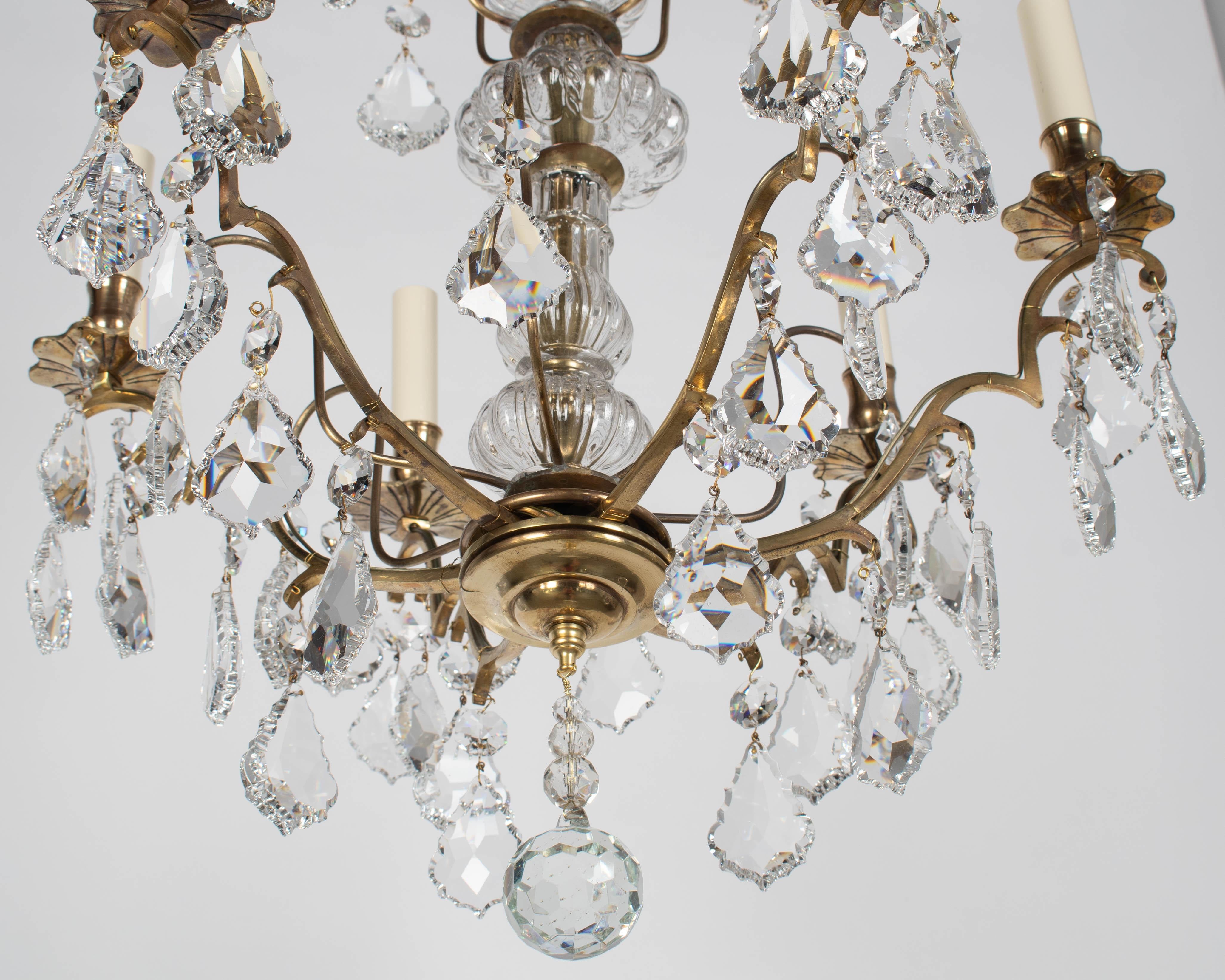 French Louis XV Style Crystal Chandelier For Sale 4