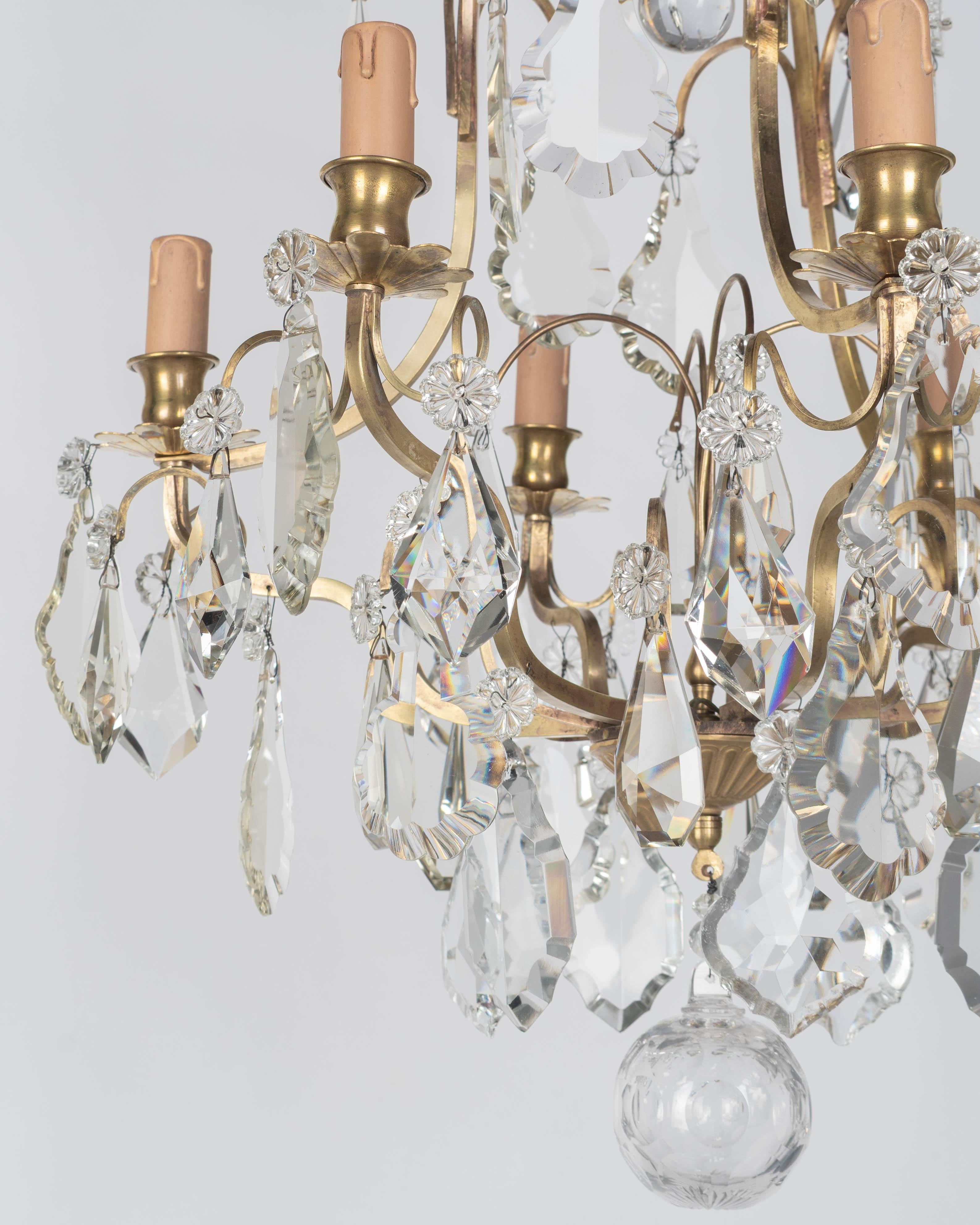 French Louis XV Style Crystal Chandelier For Sale 3