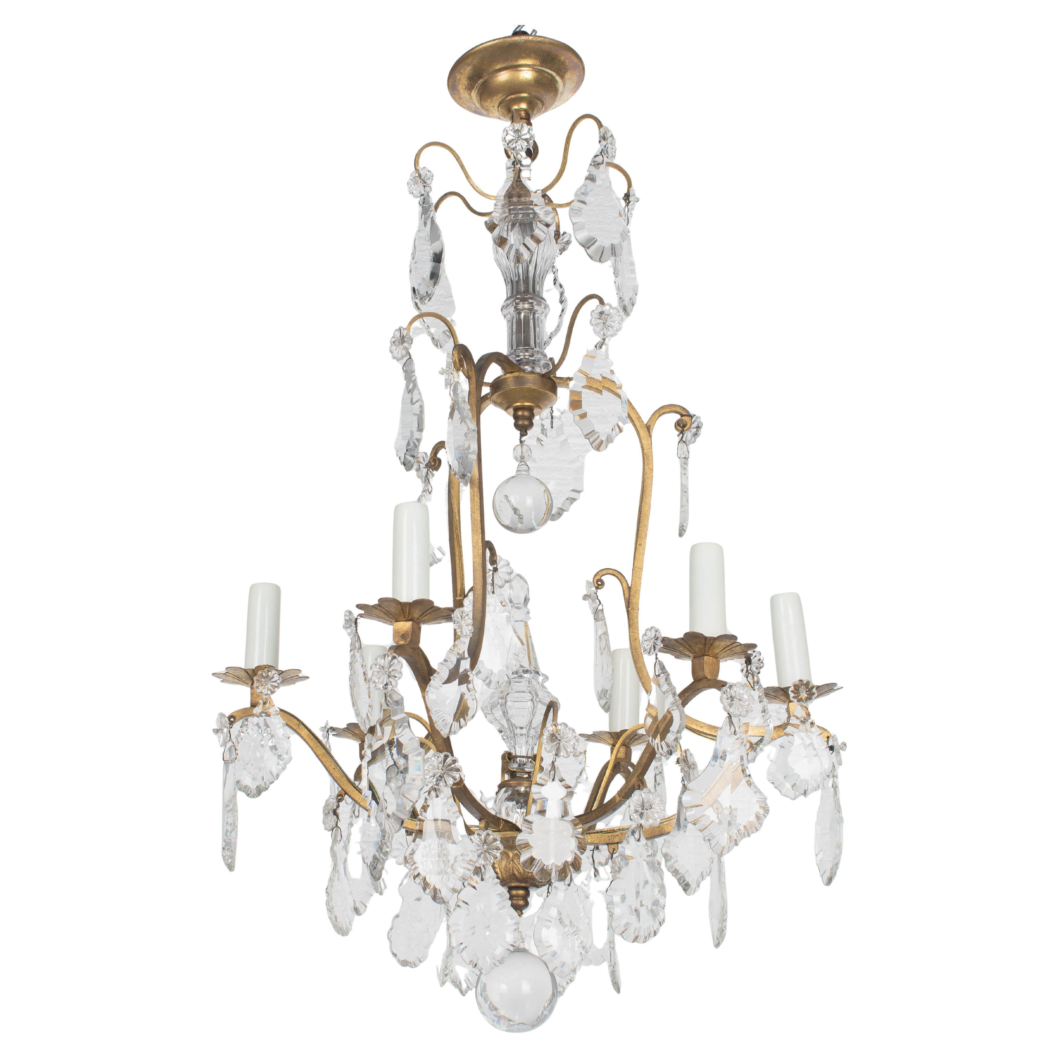 French Louis XV Style Crystal Chandelier