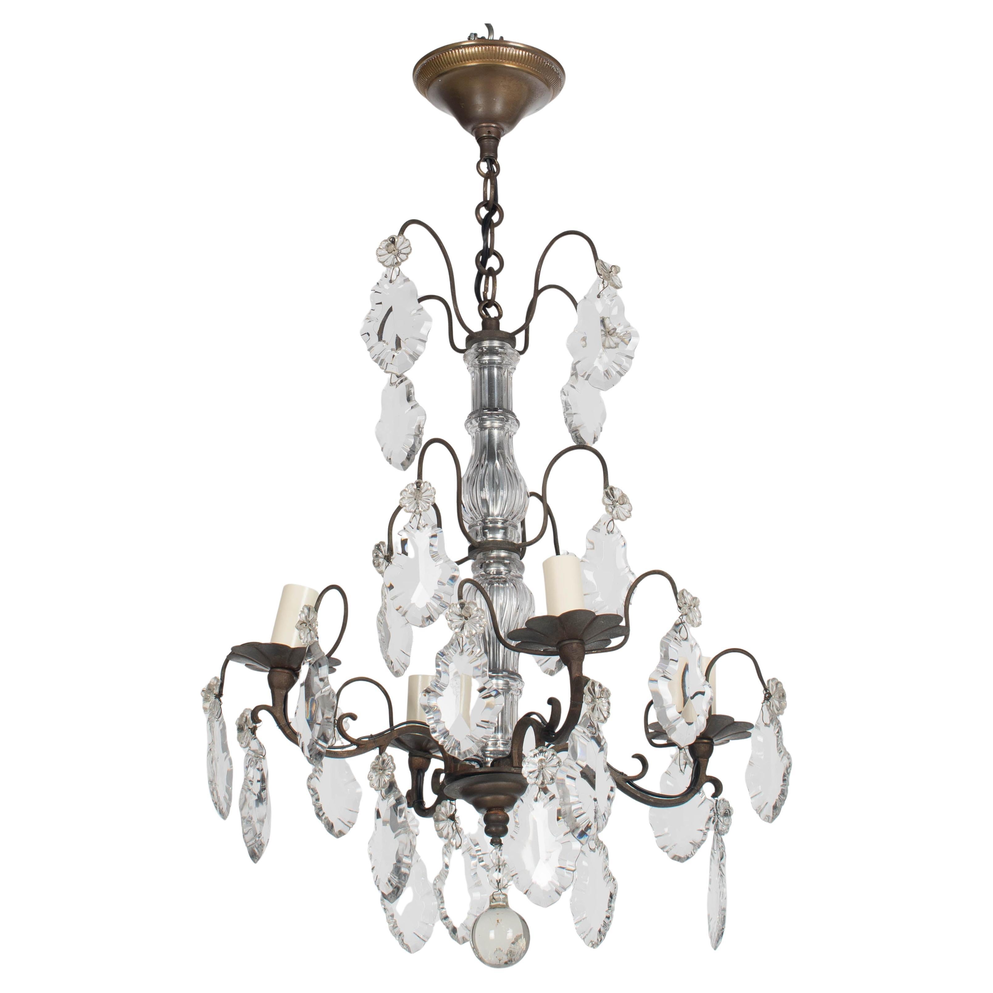 Französischer Kristall-Kronleuchter im Louis-XV-Stil im Angebot