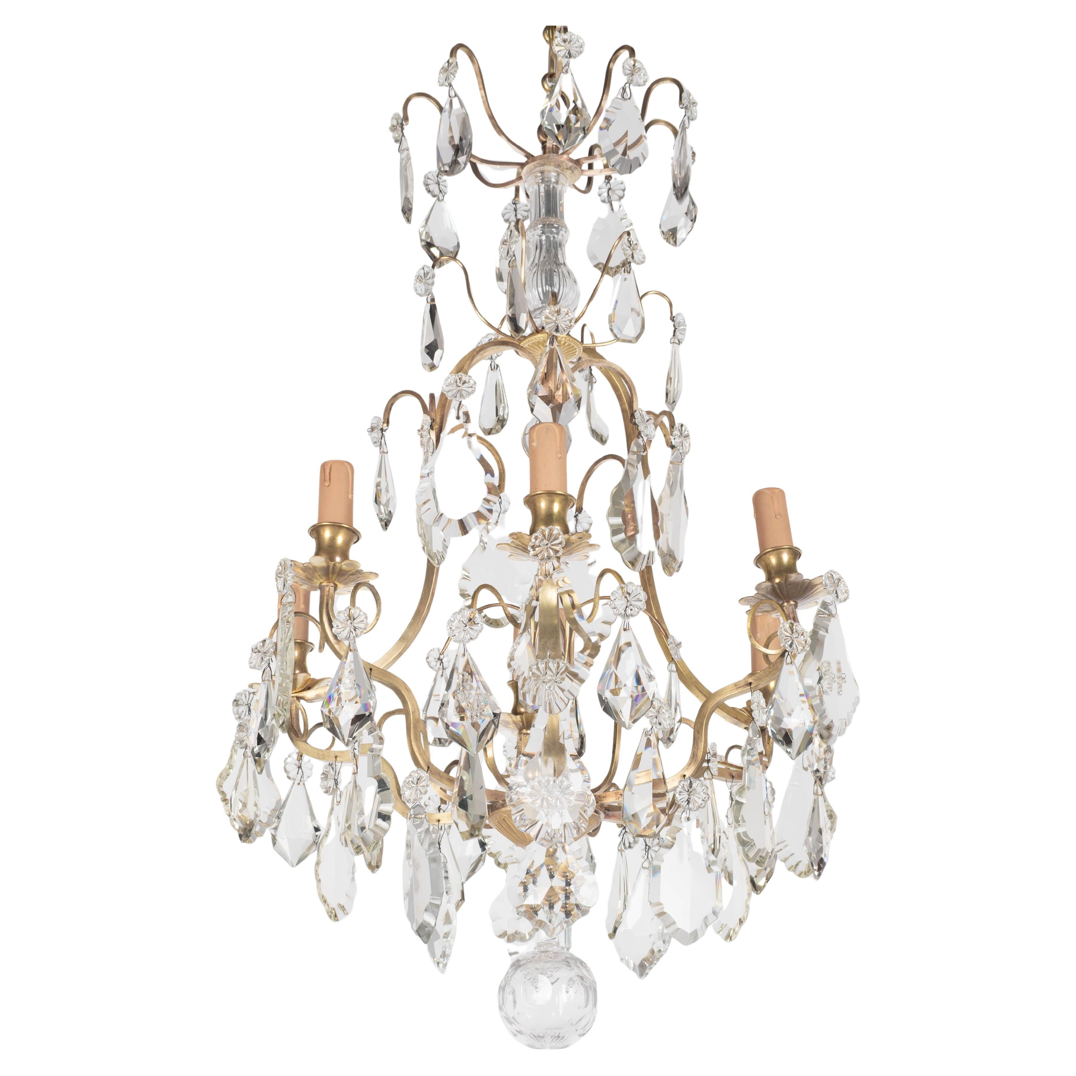 French Louis XV Style Crystal Chandelier