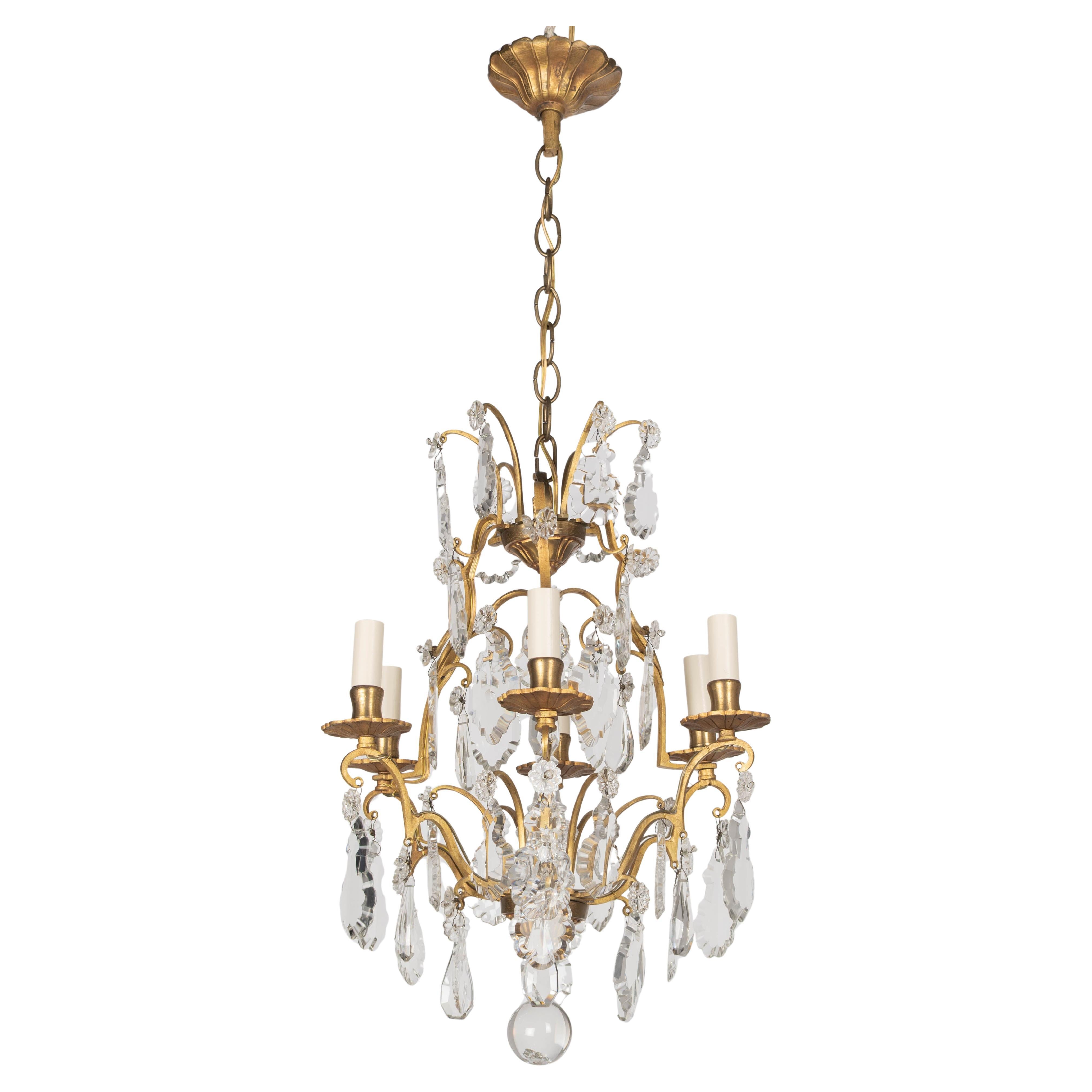 French Louis XV Style Crystal Chandelier