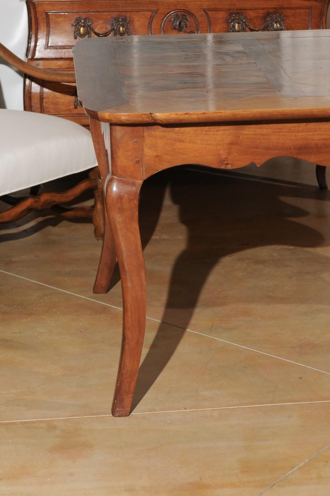 French Louis XV Style Custom Dining Table from Lyon with Parquetry Inlaid Top 6