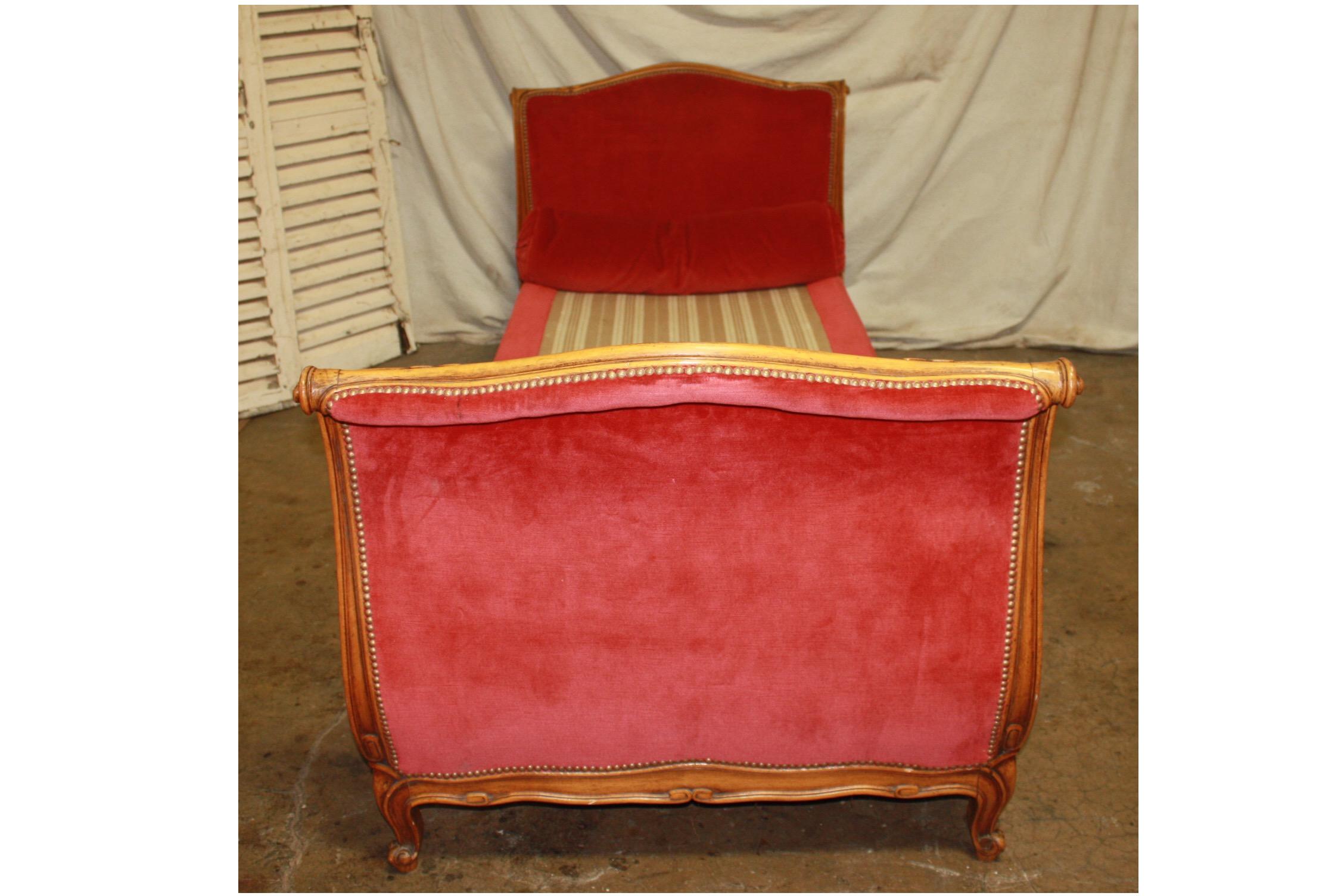 Walnut French Louis XV Style Day Bed
