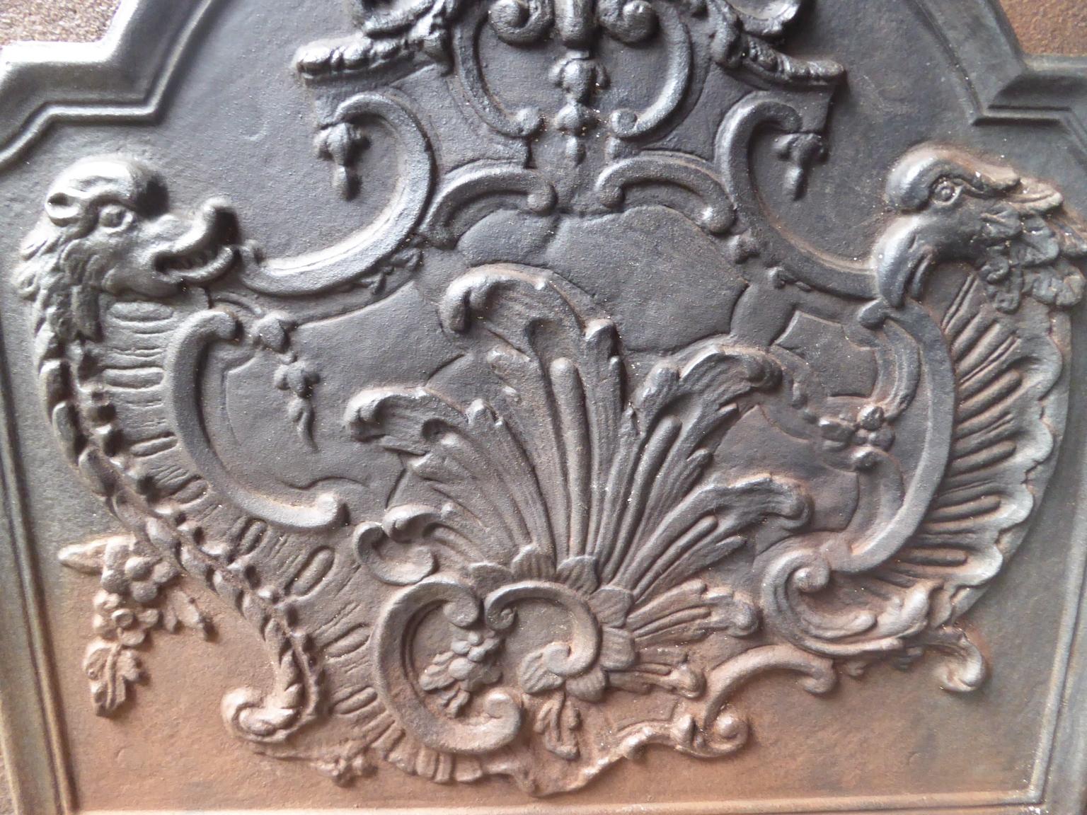 20th Century French Louis XV Style 'Decoration' Fireback