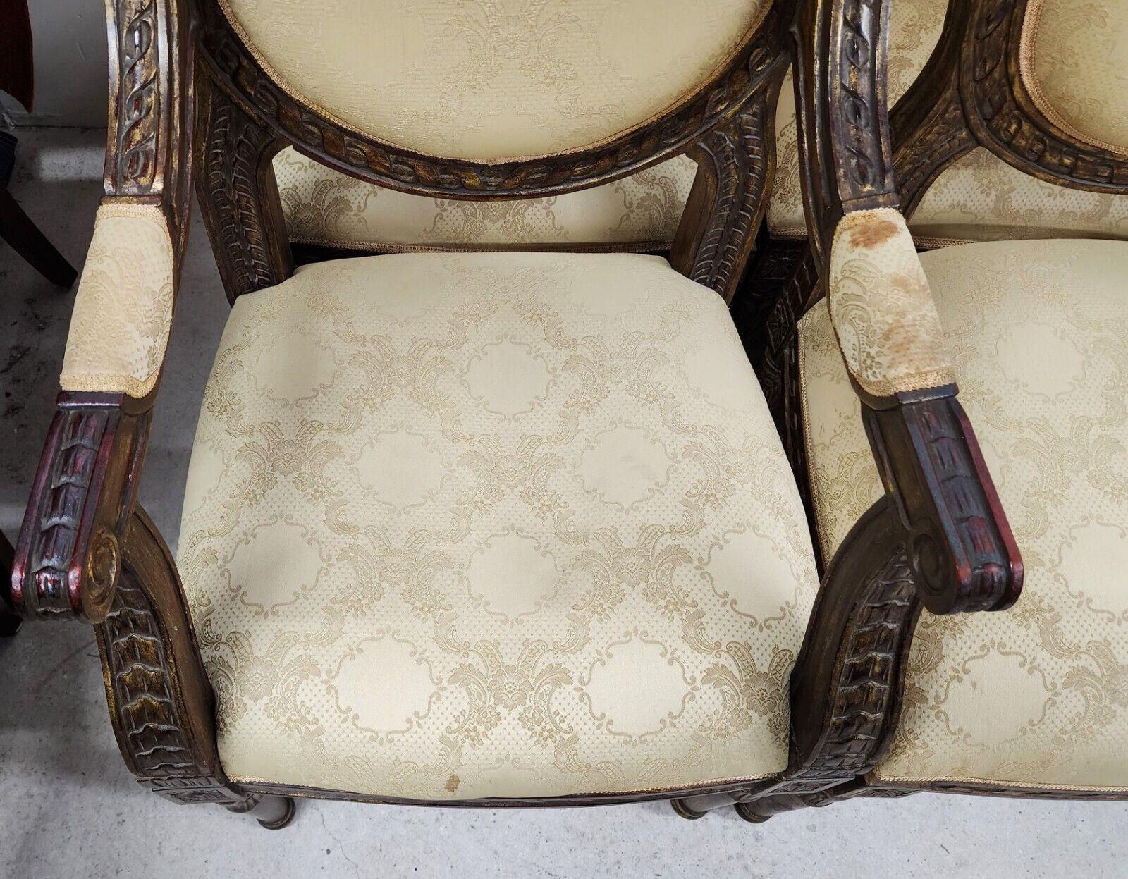 French Louis XV Style Dining Chairs, Set of 8 9