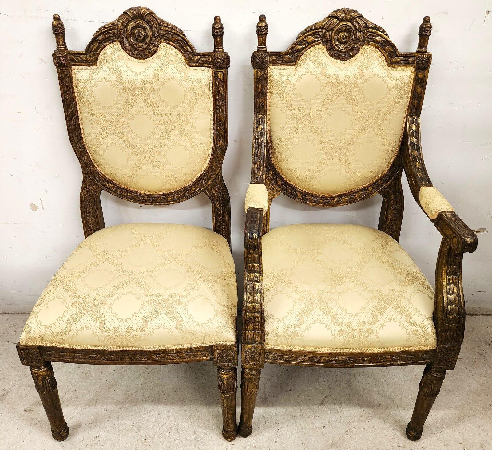 20th Century French Louis XV Style Dining Chairs, Set of 8