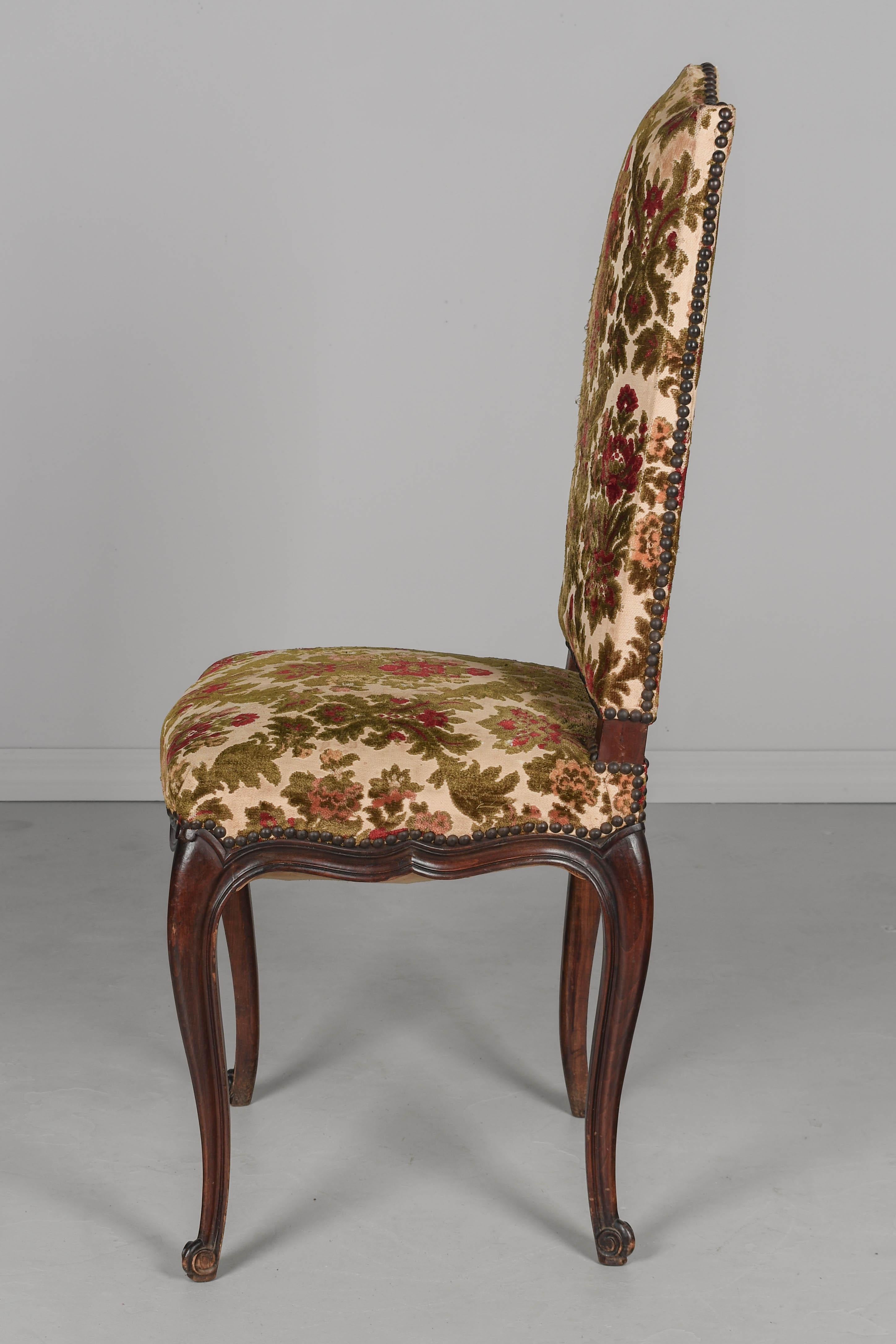 Upholstery French Louis XV Style Dining Chairs, Set of 8
