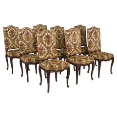 French Louis XV Style Dining Chairs, Set of 8