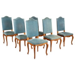 French Louis XV Style Dining Chairs Set of Six