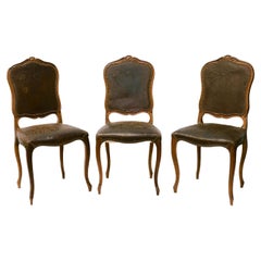 French, Louis XV style dining chairs, set of six