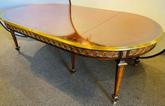 French Louis XVi Style Circular Oval Dining-room Table with Three Leaves