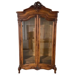 French Louis XV Style Display Armoire, 19th Century