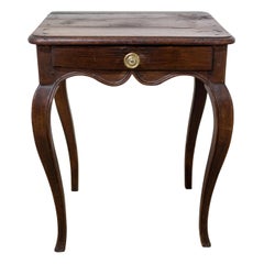 French Louis XV Style End or Coffee Oak Table, 19th Century