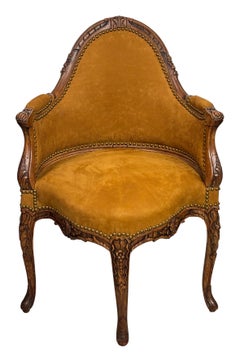 French Louis XV Style Fauteuil de Bureau Desk Chair, Early 19th Century