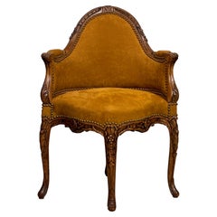 French Louis XV Style Fauteuil de Bureau Desk Chair, Early 19th Century