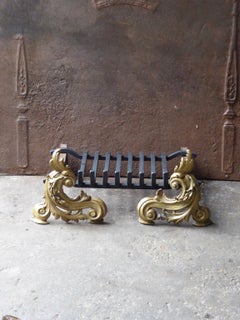 French Louis XV Style Fire Grate, Fireplace Grate