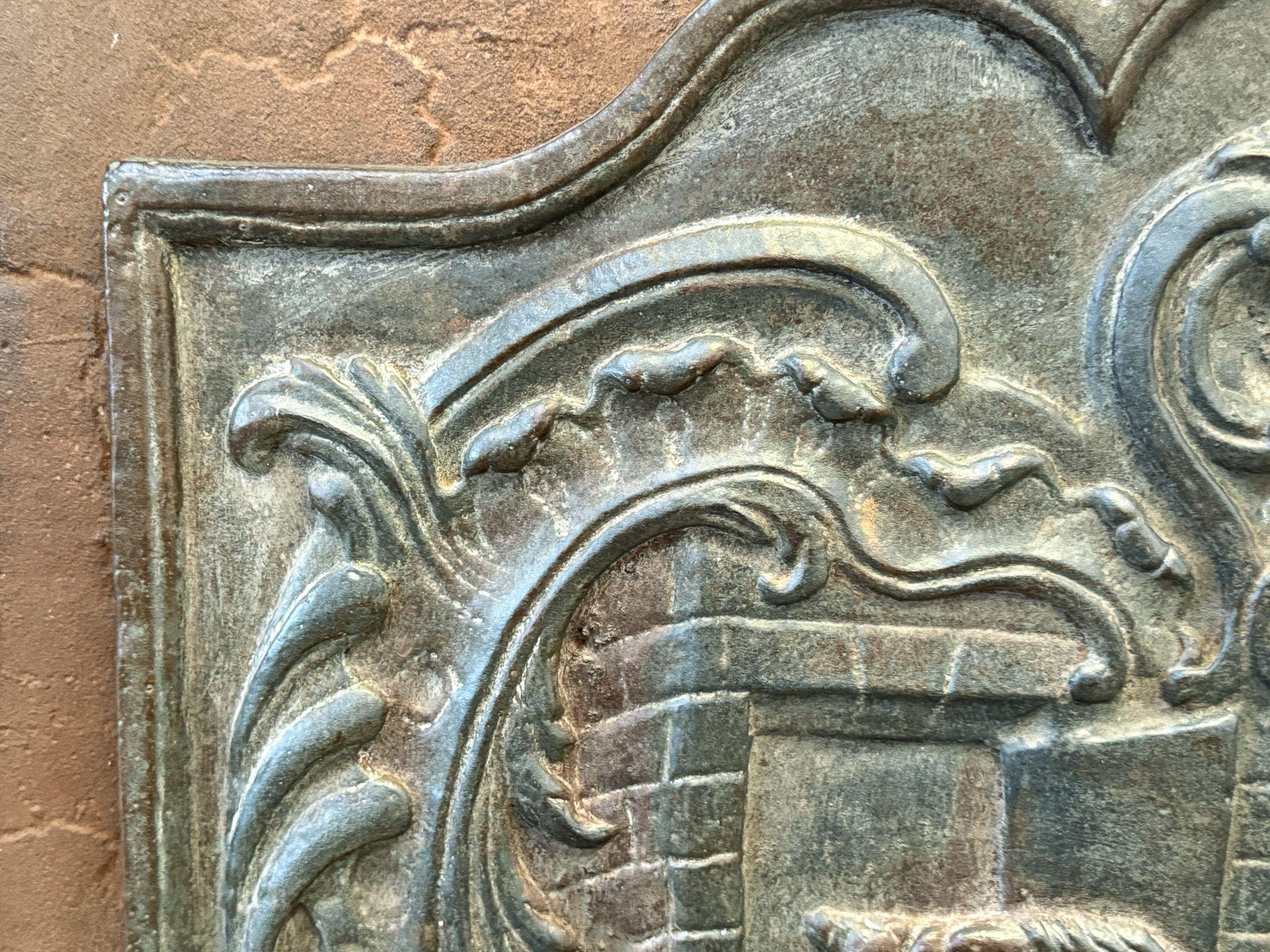 19th Century French Louis XV Style Fireback / Backsplash, 20th Century For Sale