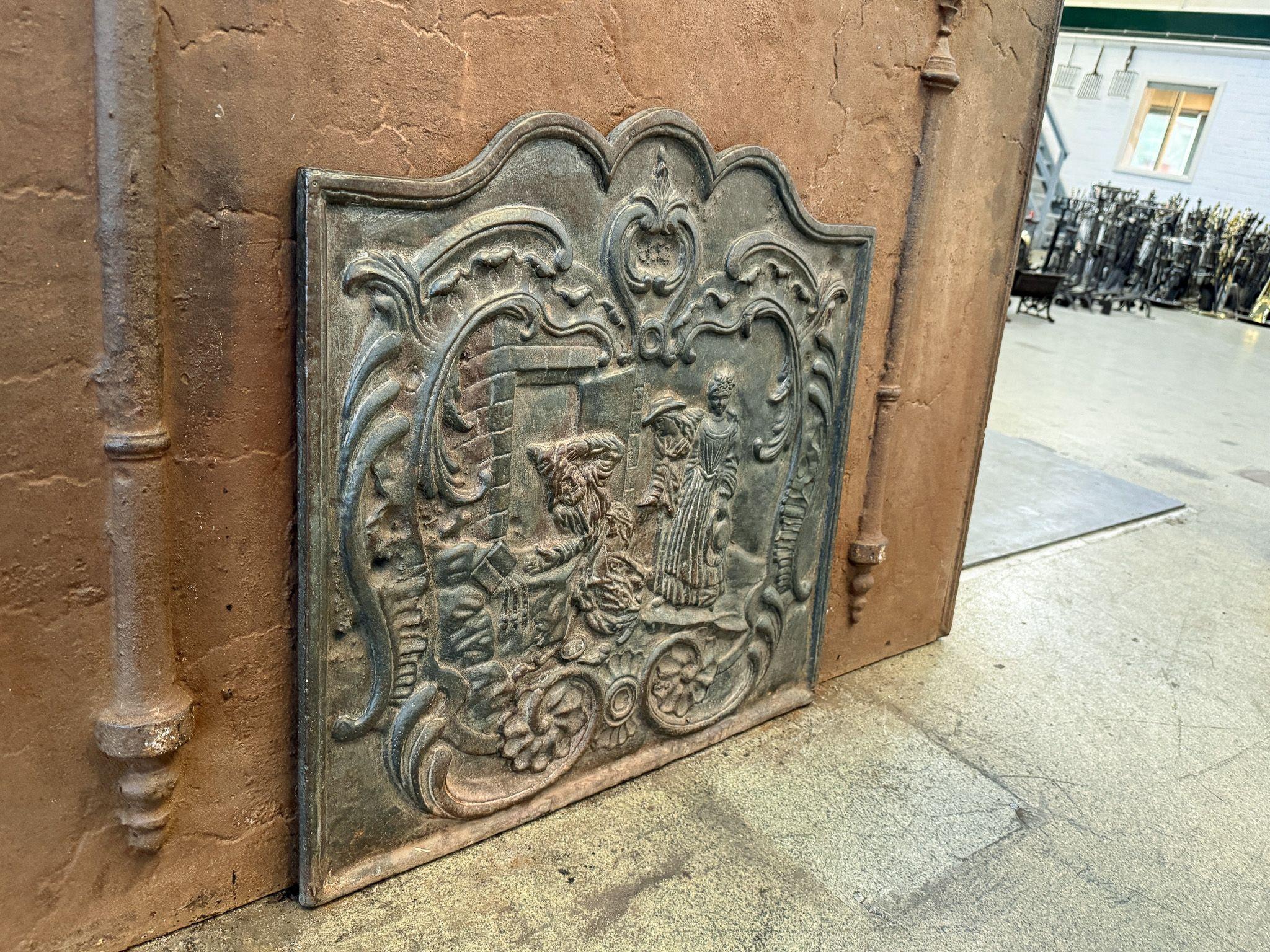 French Louis XV Style Fireback / Backsplash, 20th Century For Sale 3