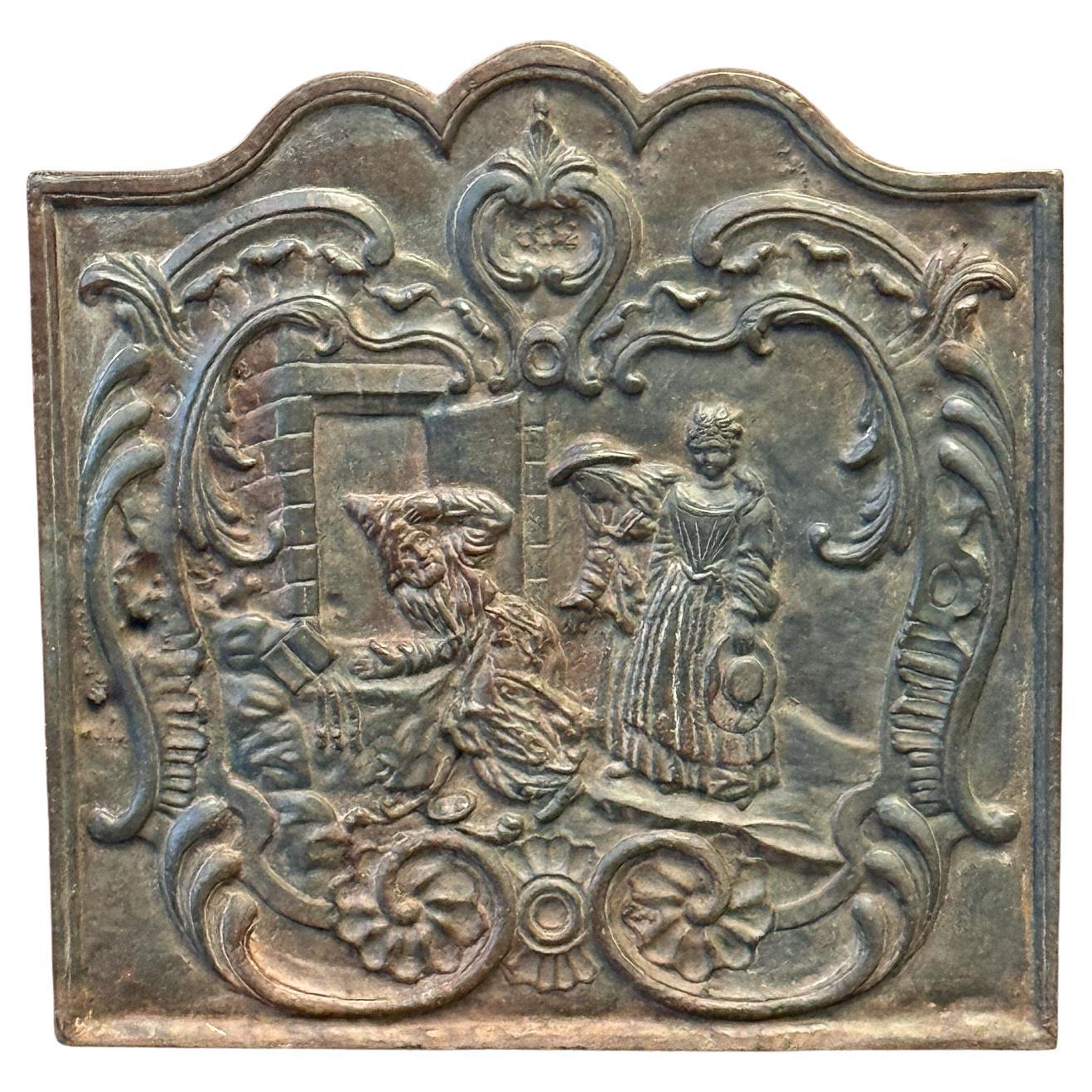 French Louis XV Style Fireback / Backsplash, 20th Century