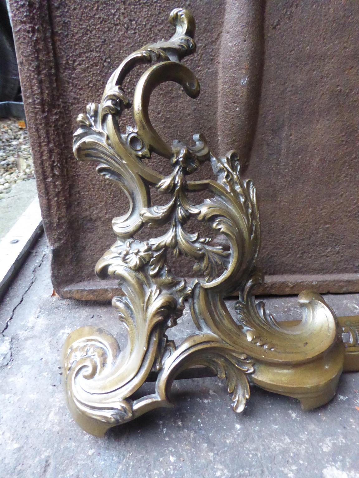 20th Century French Louis XV Style Fireplace Fender