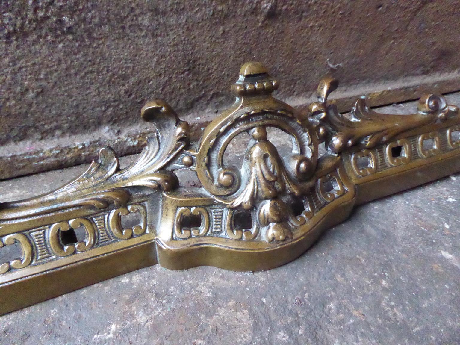 Brass French Louis XV Style Fireplace Fender