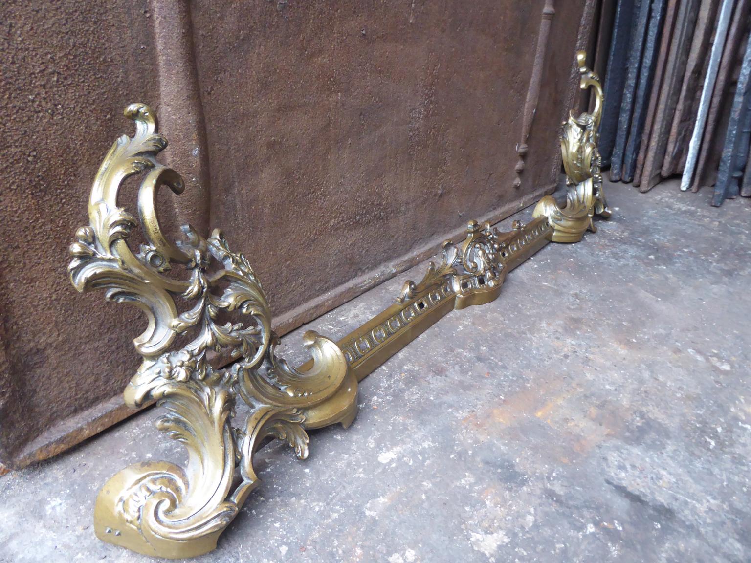 French Louis XV Style Fireplace Fender 2