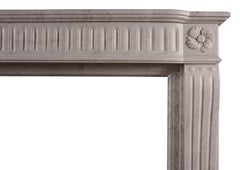 French Louis XV Style Fireplace in Italian Carrara