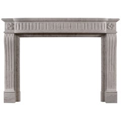 French Louis XV Style Fireplace in Italian Carrara