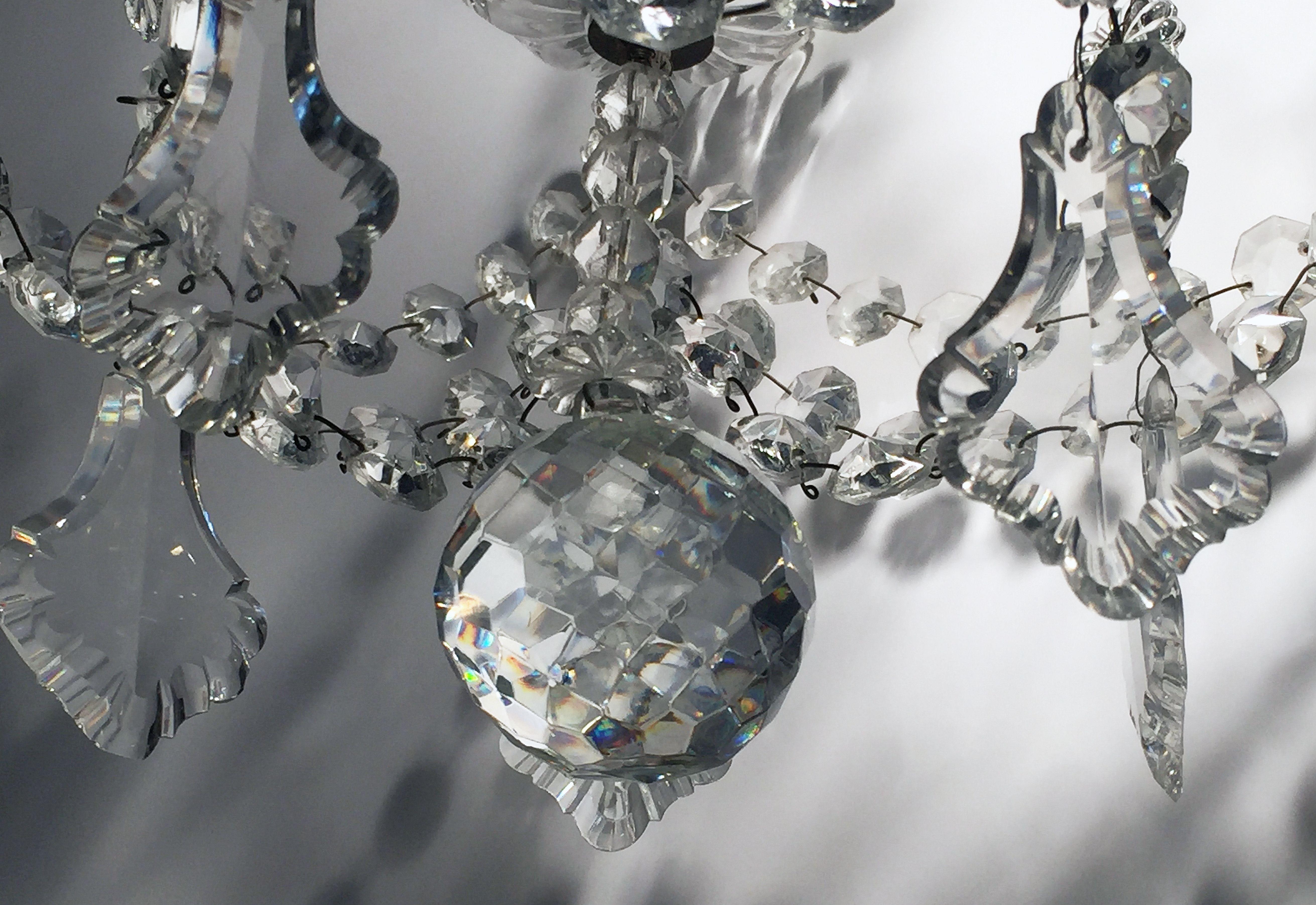 French Louis XV Style Five-Light Crystal Chandelier 11
