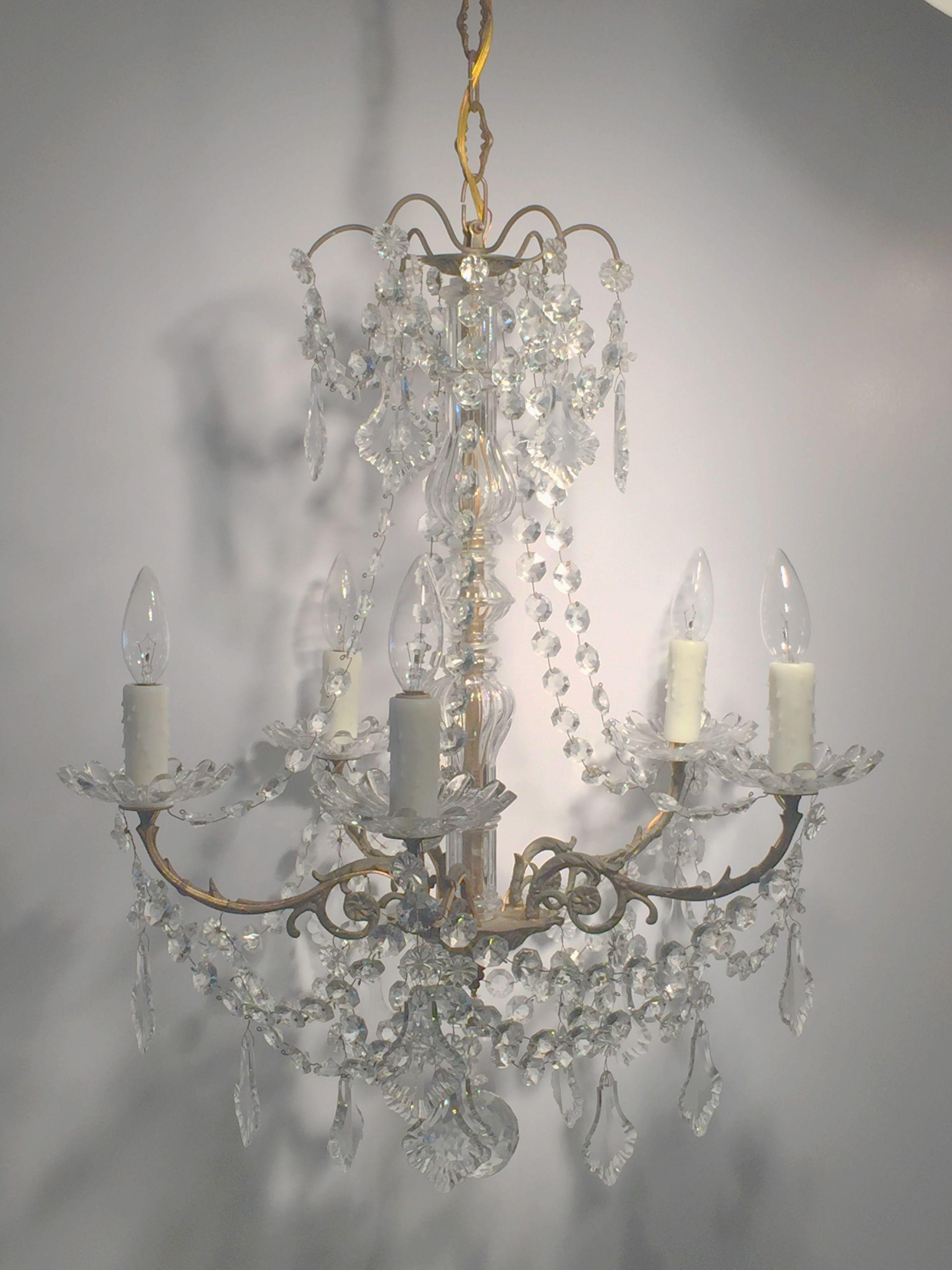 French Louis XV Style Five-Light Crystal Chandelier 3