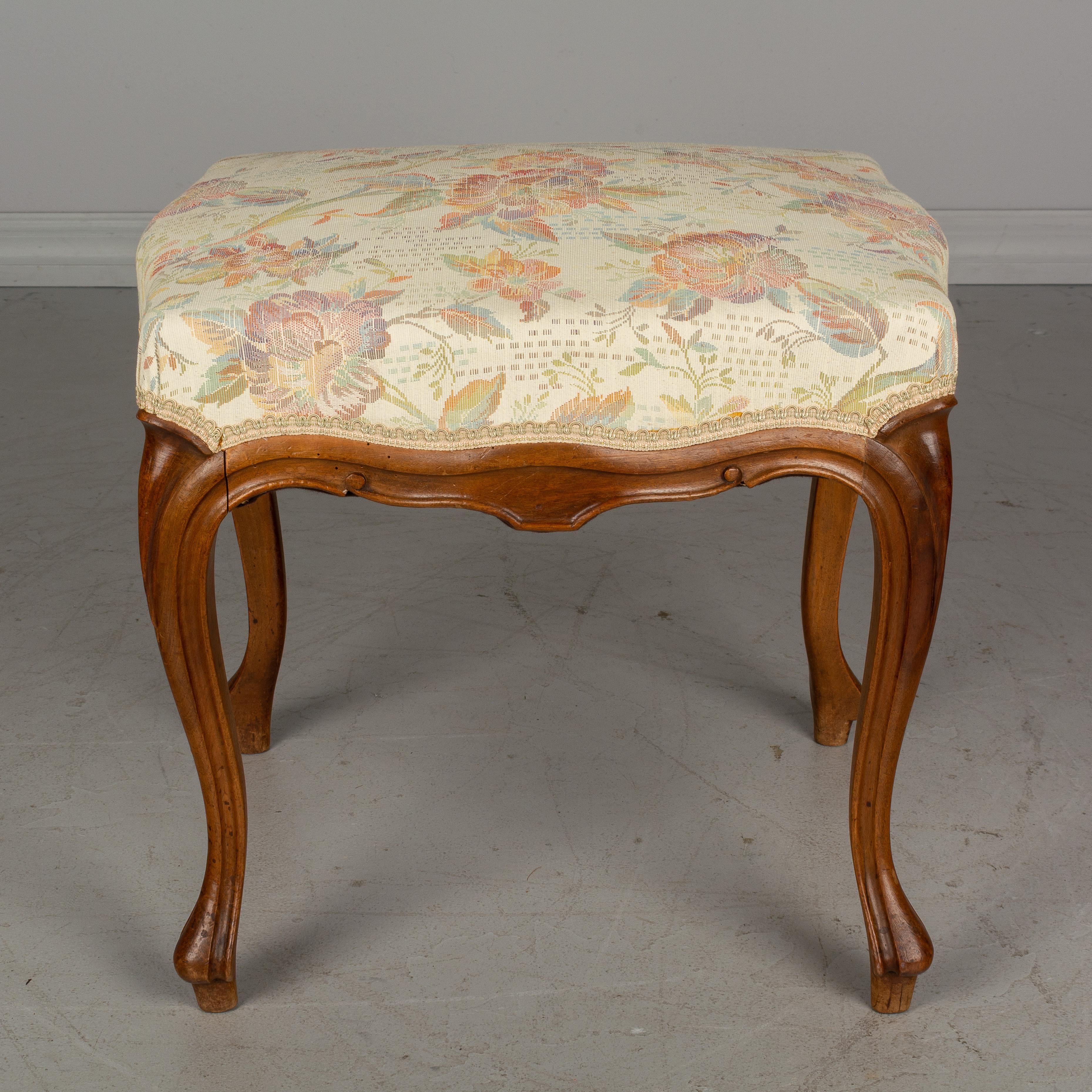 Hand-Crafted French Louis XV Style Foot Stool or Bench