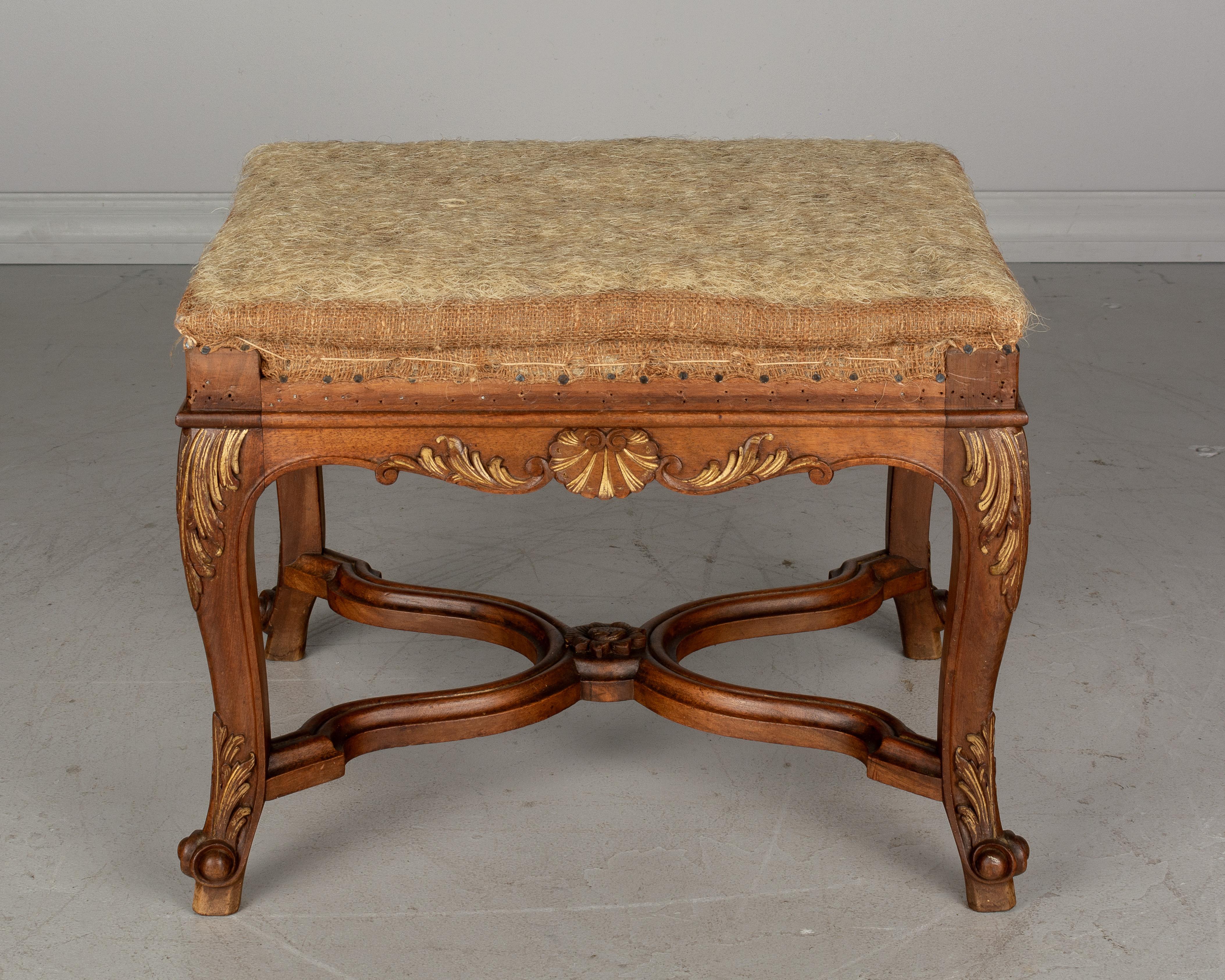 French Louis XV Style Foot Stool or Bench (Regency)