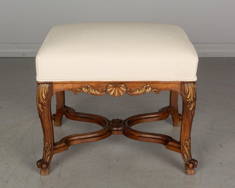 Hand-Crafted French Louis XV Style Foot Stool or Bench For Sale