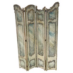 French Louis XV Style Four Panel Folding Dressing Screen